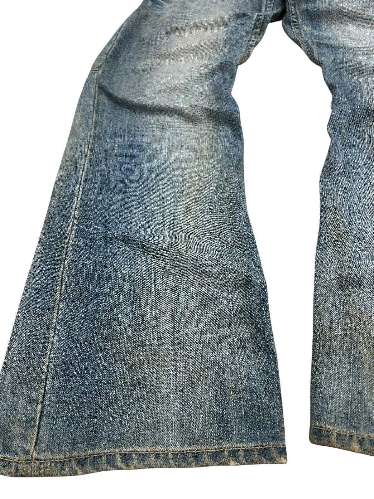 Le Grande Bleu (L.G.B.) Dominate Handcrafted Jean Japan Double Waist Dirty Distress Size US 31 - 5 Thumbnail
