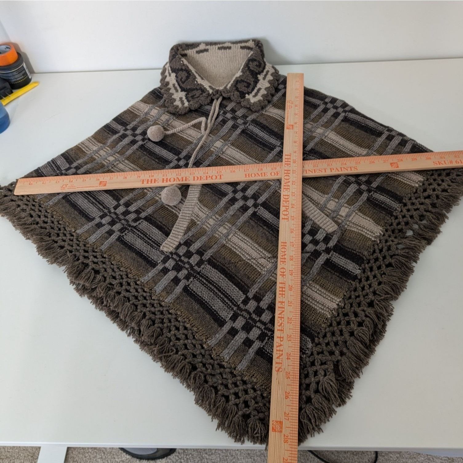Ralph Lauren NEW RRL Ralph Ralph Lauren Plaid Jacquard Poncho Womens Size Size S / US 4 / IT 40 - 14 Thumbnail