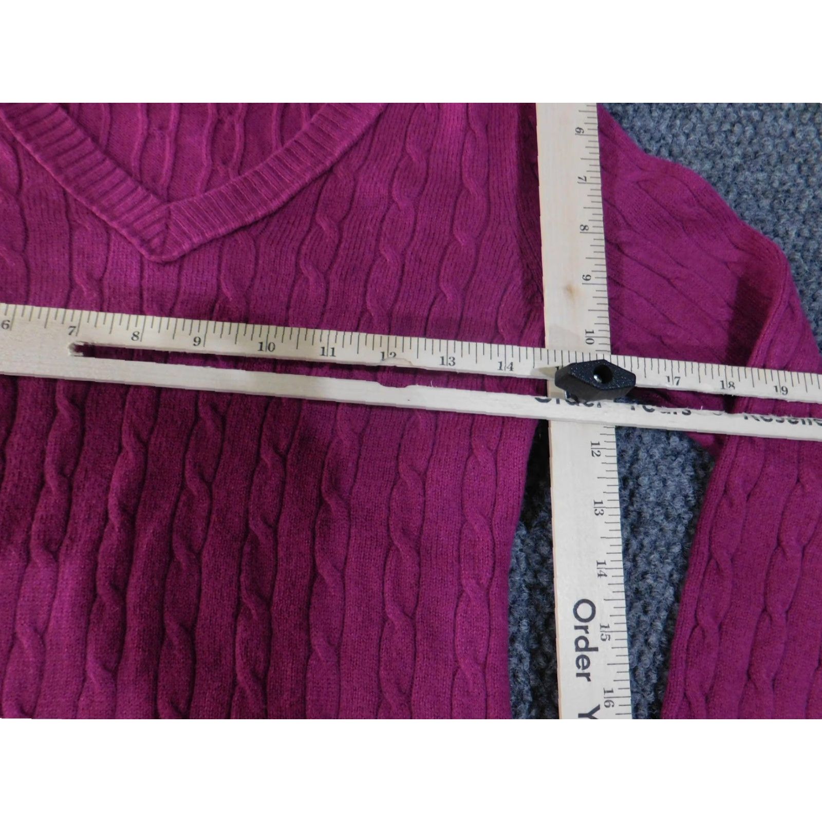 Loft LOFT Ann Taylor Sweater Womens Small Petite Pink Cable Knit Pullover Rabbit Hair Size S / US 4 / IT 40 - 6 Thumbnail
