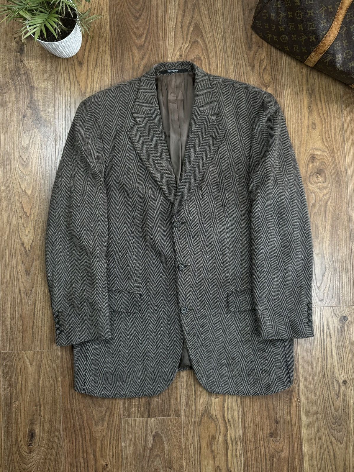 Yves Saint Laurent Vintage wool blazer Yves Saint Laurent original luxury item Size 50L - 1 Thumbnail
