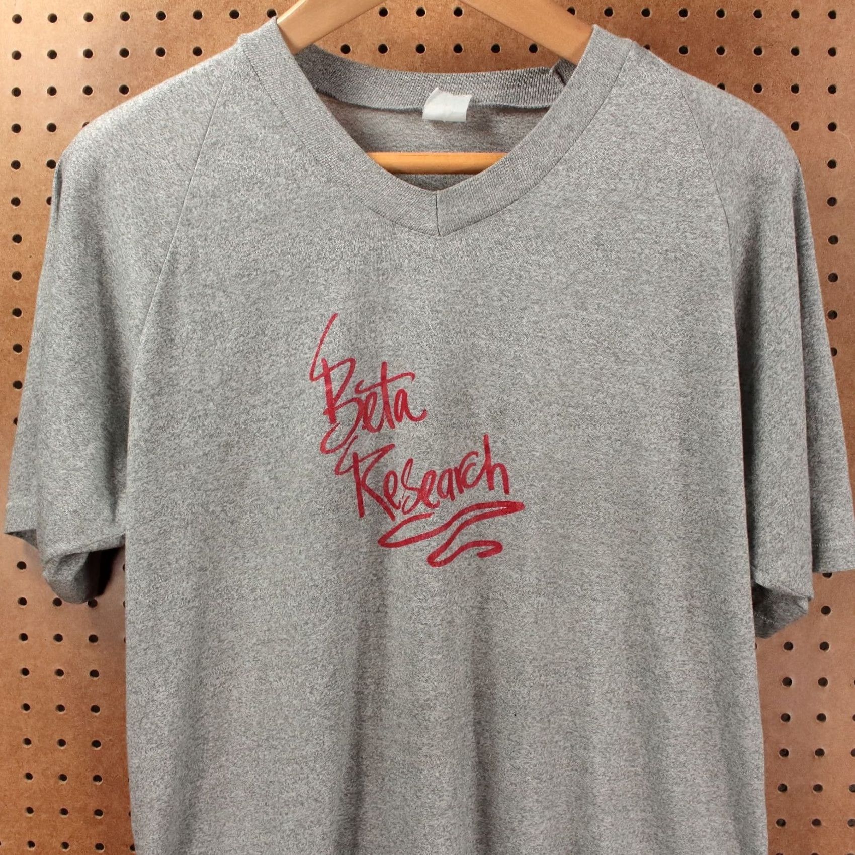 Velva Sheen Beta Research t-shirt LARGE vtg 80s single stitch triblend raglan soft thin Size US L / EU 52-54 / 3 - 2 Thumbnail
