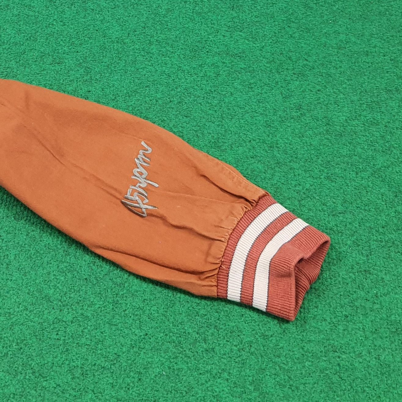 45rpm Vintage 45PRM Japan Varsity Orange Bomber Jacket C288N8 Size US L / EU 52-54 / 3 - 5 Thumbnail