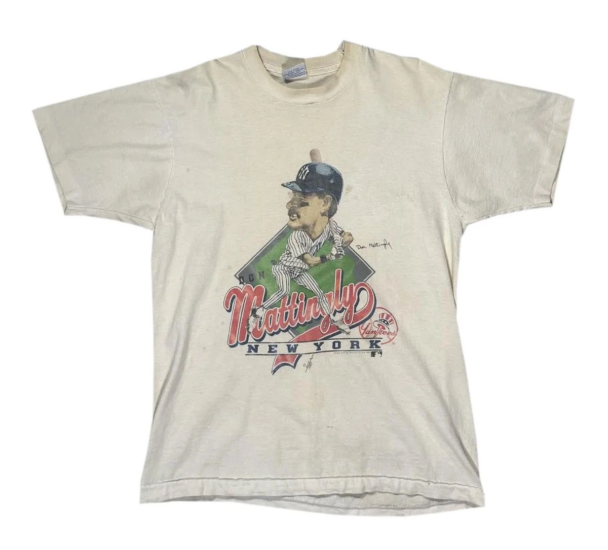 Salem Sportswear Vintage Salem Sports New York Yankees Don Mattingly T Shirt Size US XL / EU 56 / 4 - 1 Thumbnail