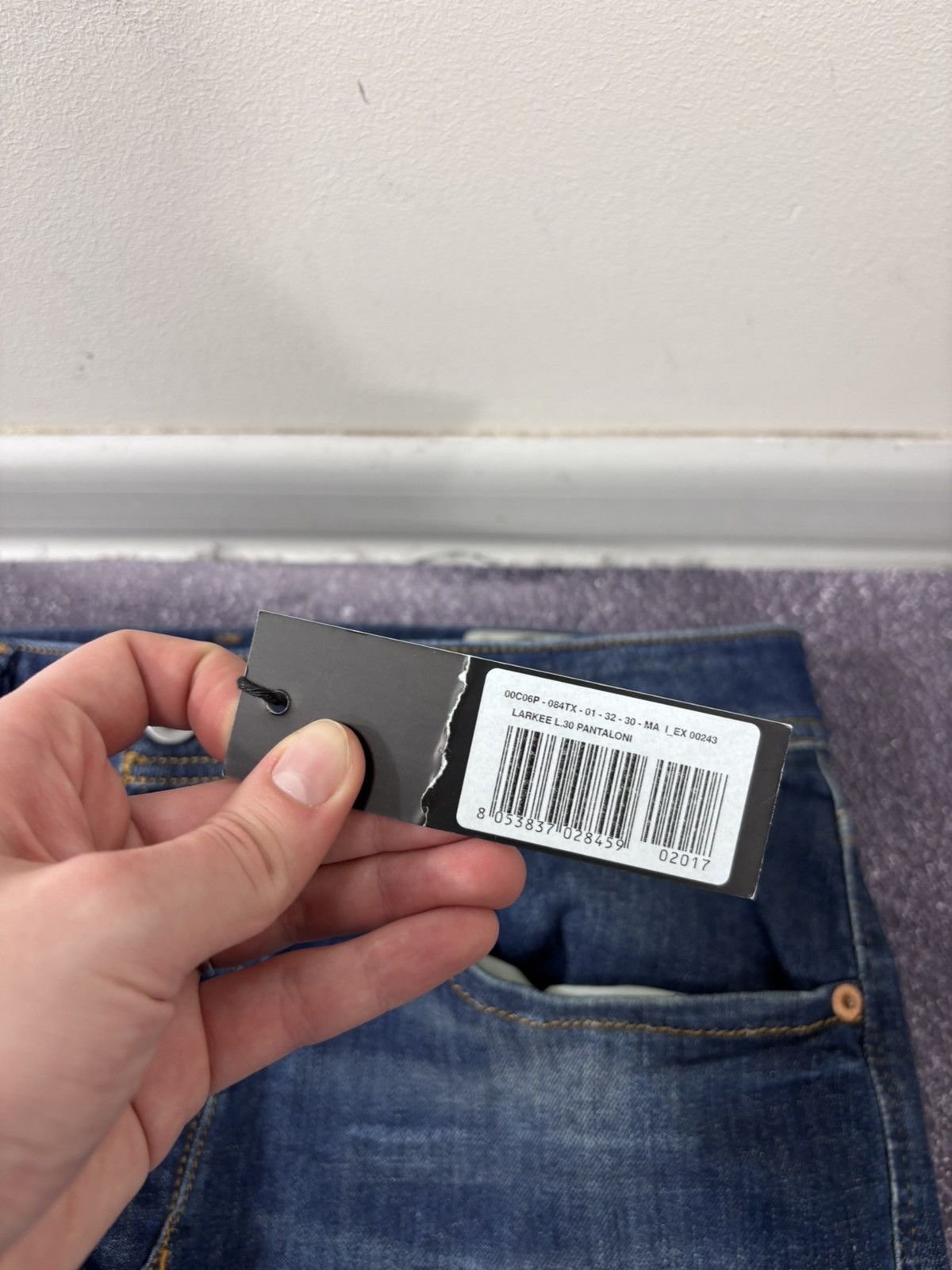 Diesel Diesel Larkee NWT Regular Straight Ripped Blue Denim Jeans Size US 32 / EU 48 - 8 Thumbnail
