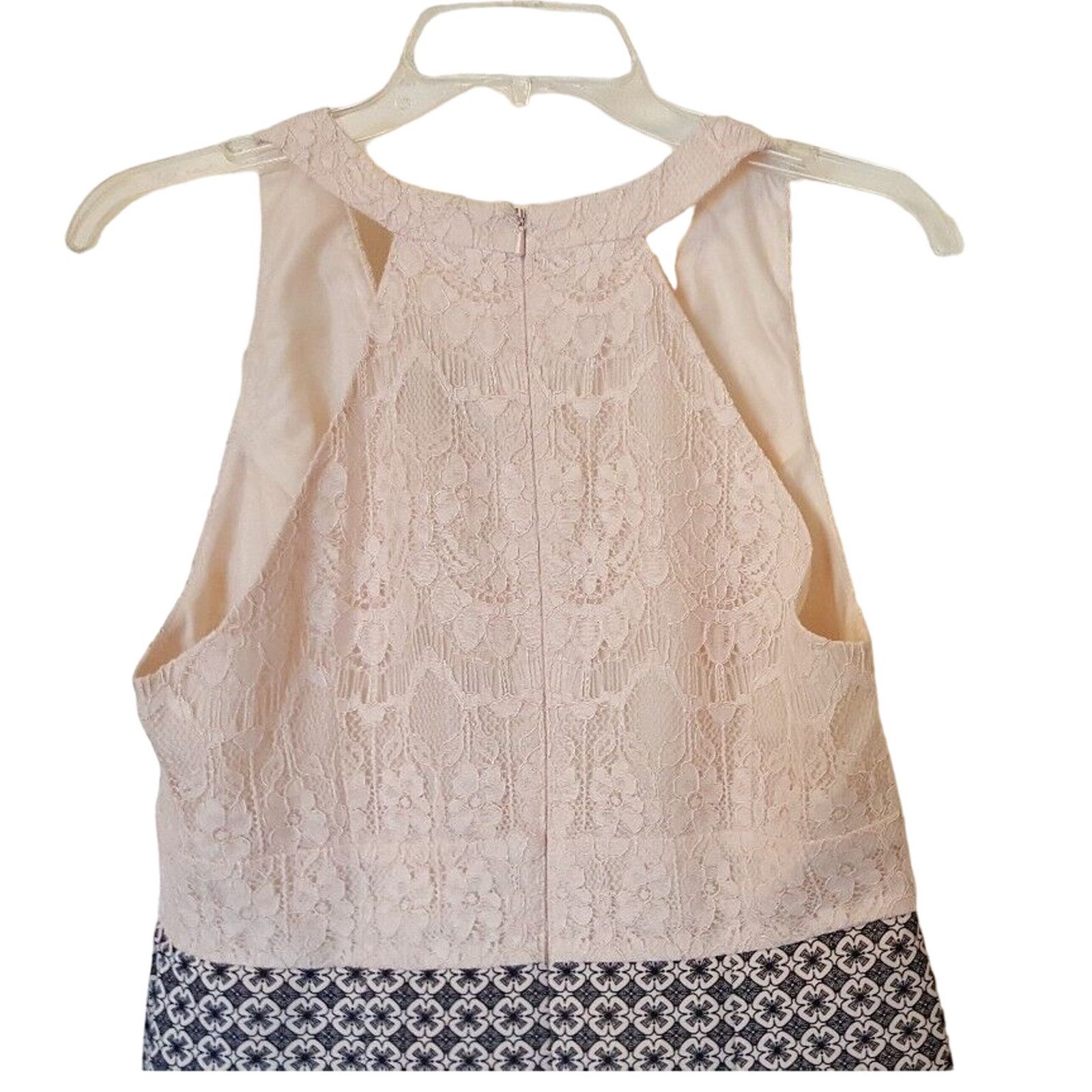 Adrianna Papell New Adrianna Papell Lovely Lace Geo Mini Dress Pink Size 8 Size M / US 6-8 / IT 42-44 - 6 Thumbnail