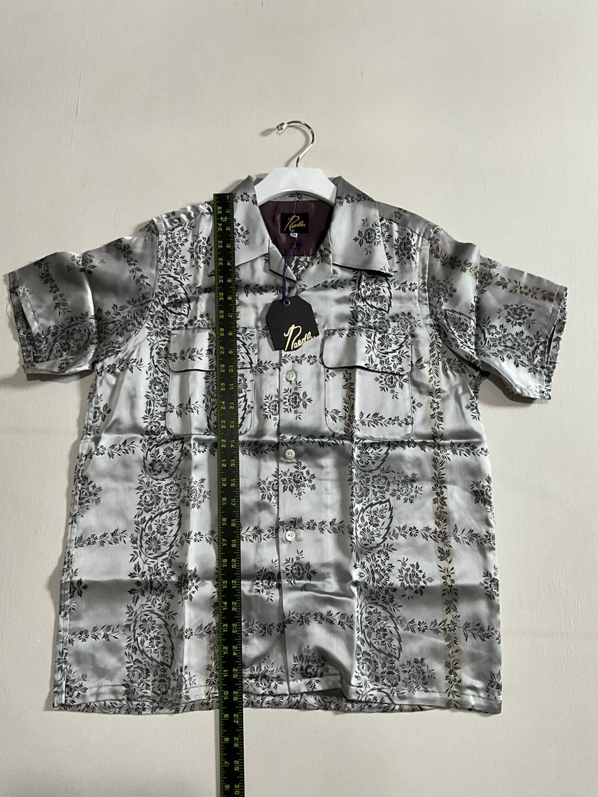 Needles Needles japan bowling floral silver oversized shirt Size US XS / EU 42 / 0 - 3 Thumbnail