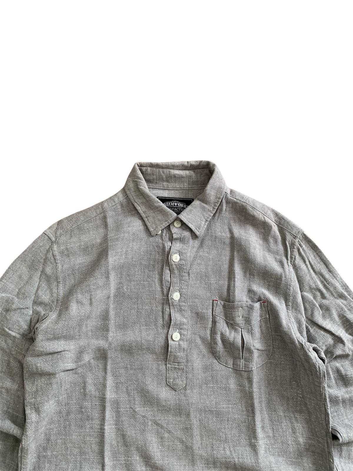 FrizmWORKS Last📦 Frizmworks Linen Half Button Up Shirt Size US L / EU 52-54 / 3 - 3 Thumbnail