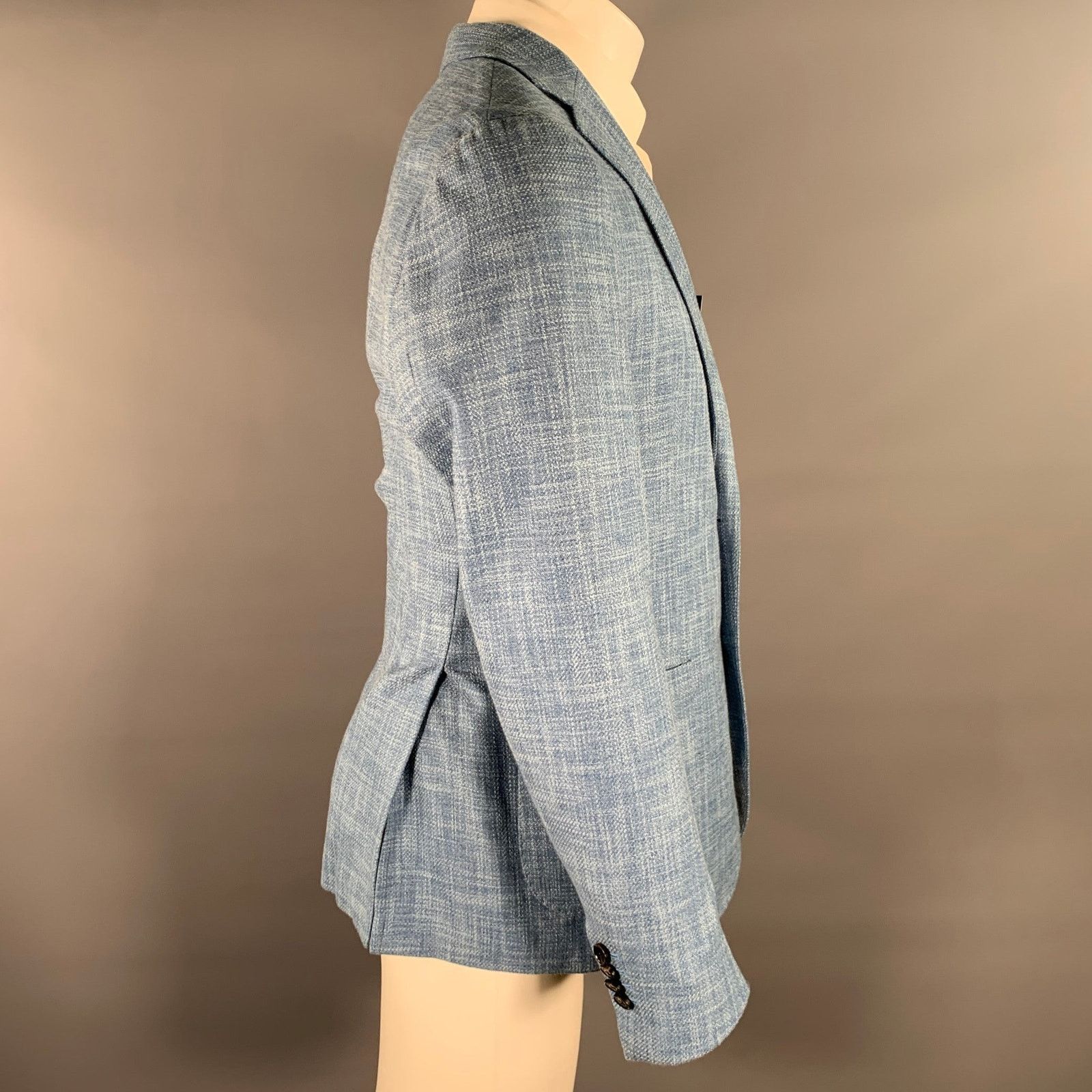 MAURIZIO BALDASSARI 40R Blue Heather Cashmere Sport Coat