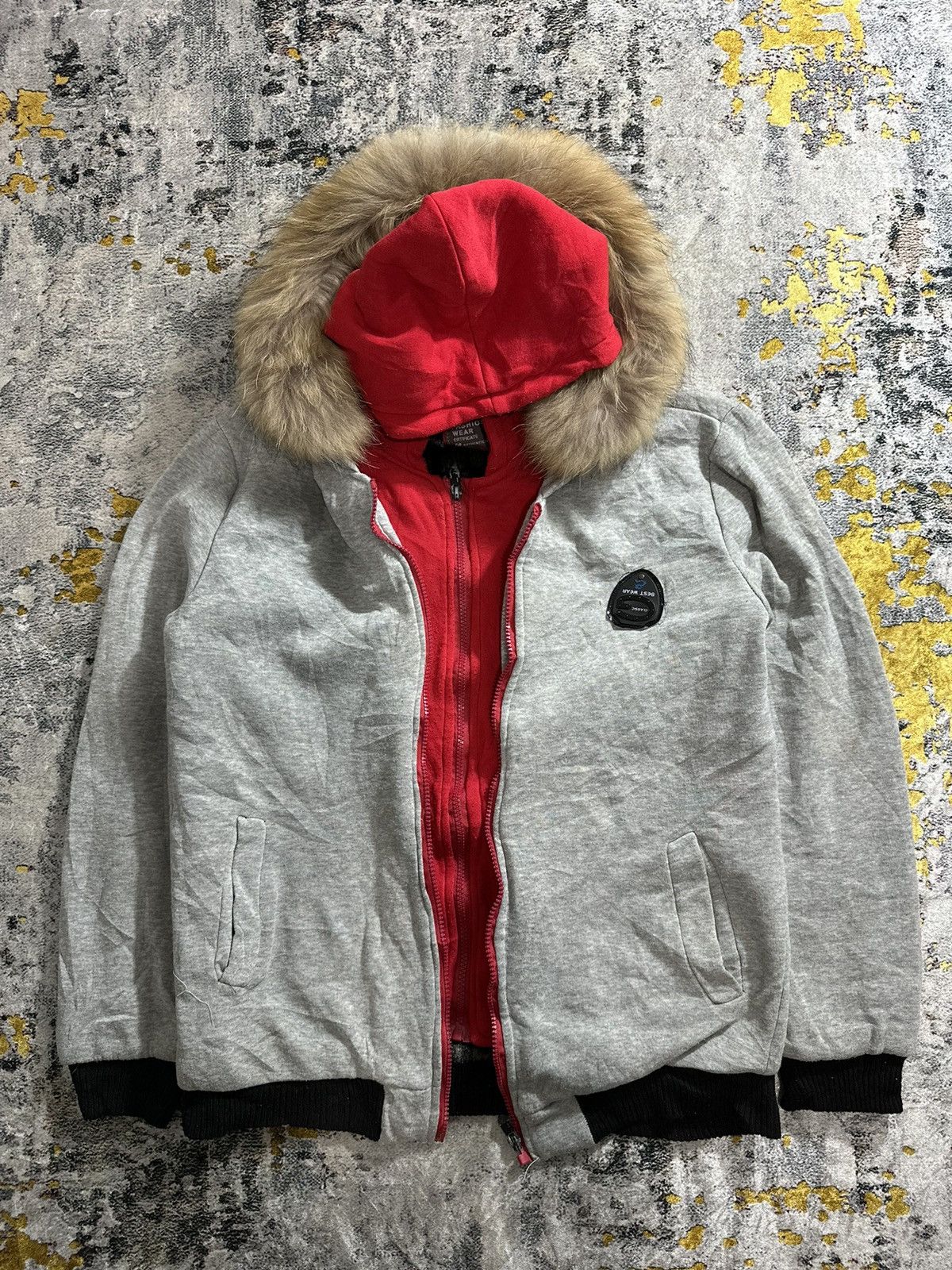 00s y2k fur zip hoodie gimmick lgb 短丈 00s y2k fur zip hoodie gimmick lgb 短丈