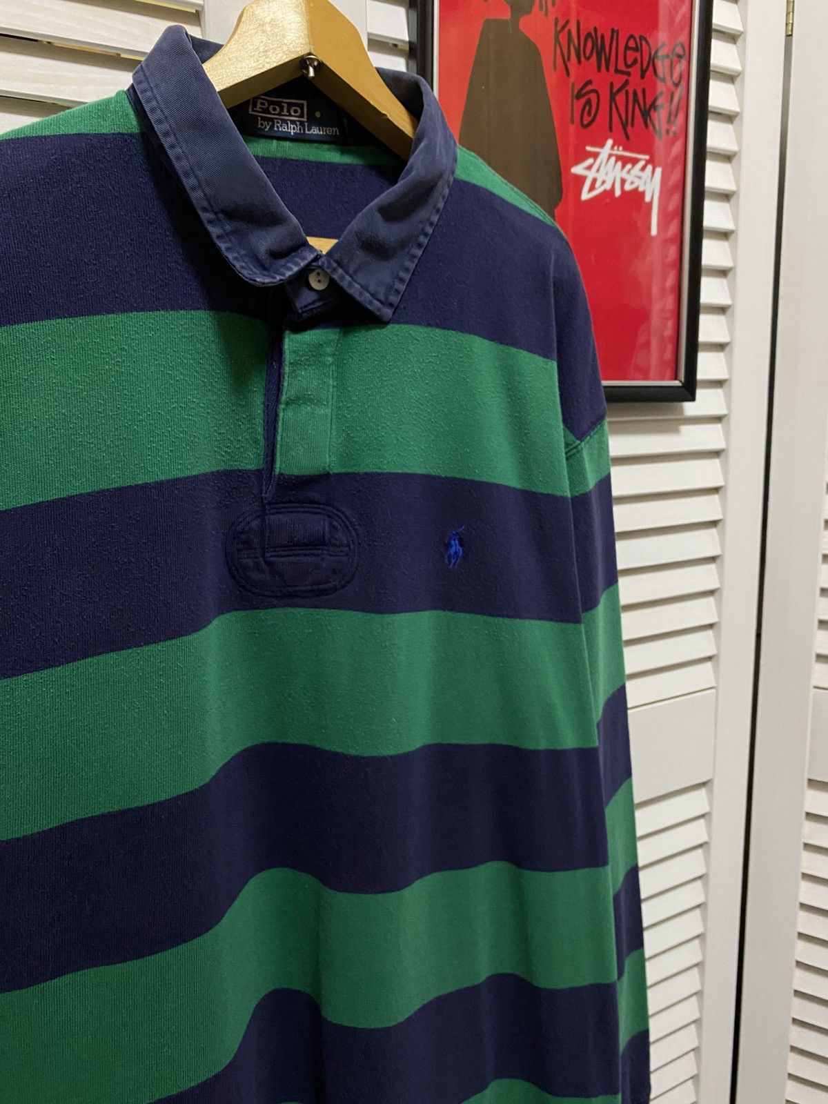 Polo Ralph Lauren Vintage Polo Ralph Lauren Rugby Long Sleeve Striped Pony OG Size US XL / EU 56 / 4 - 3 Thumbnail