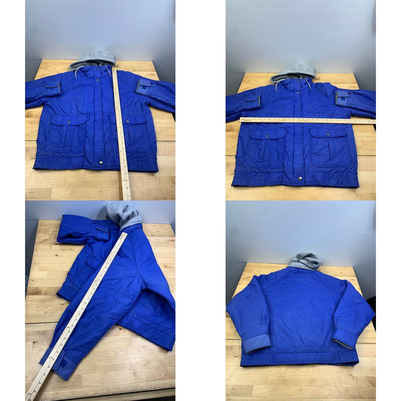 Vintage VINTAGE Collections Jacket Womens L 90s Blue Hooded Full Zip Lined (Outer Shell Nylon) Regular Fit Size L Casual Womens - 90s Theme Size L / US 10 / IT 46 - 8 Thumbnail