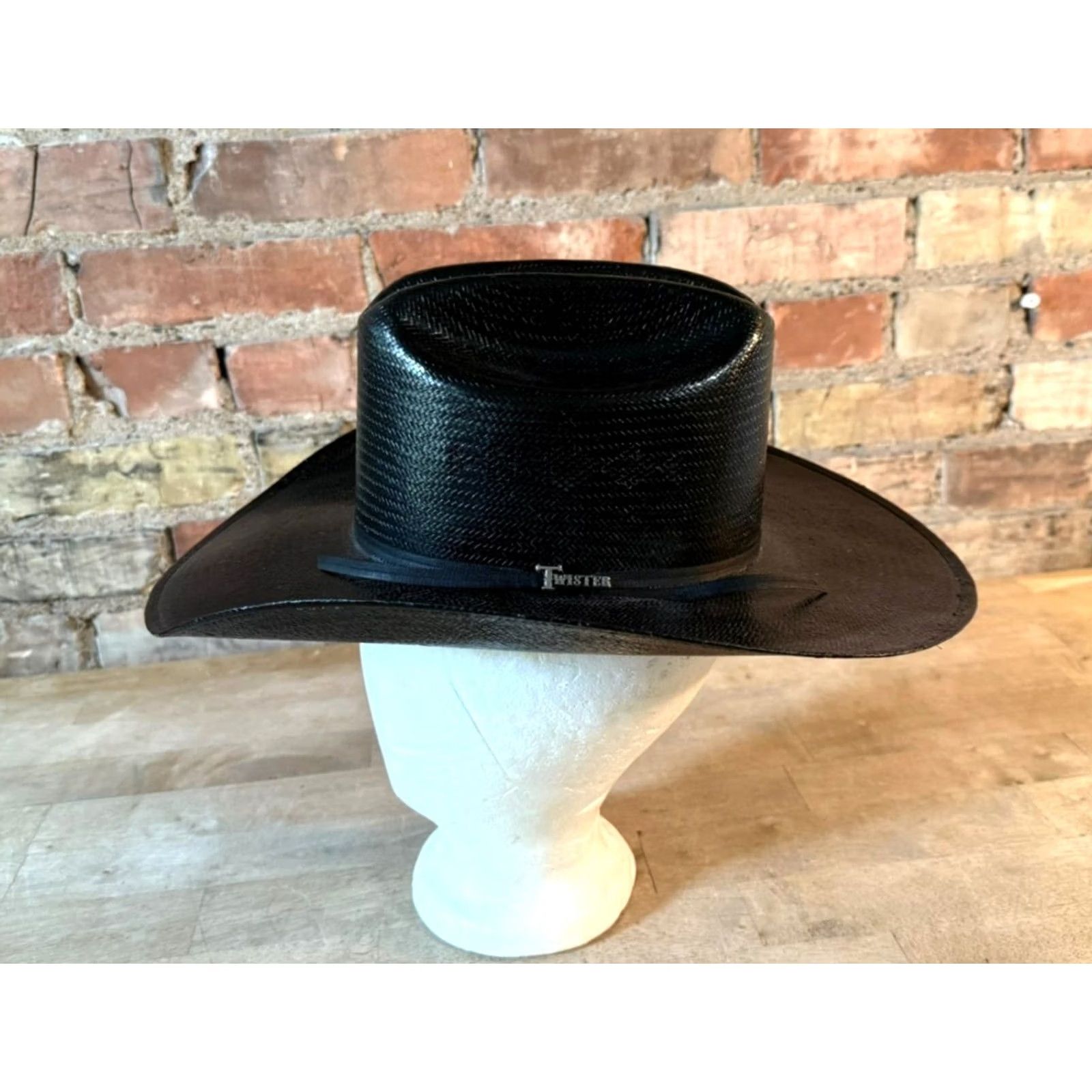 Vintage Twister Hats 8X Straw Cowboy Hat Black 6 3/4 Unisex Adults Cowboy Hat Size ONE SIZE - 2 Thumbnail