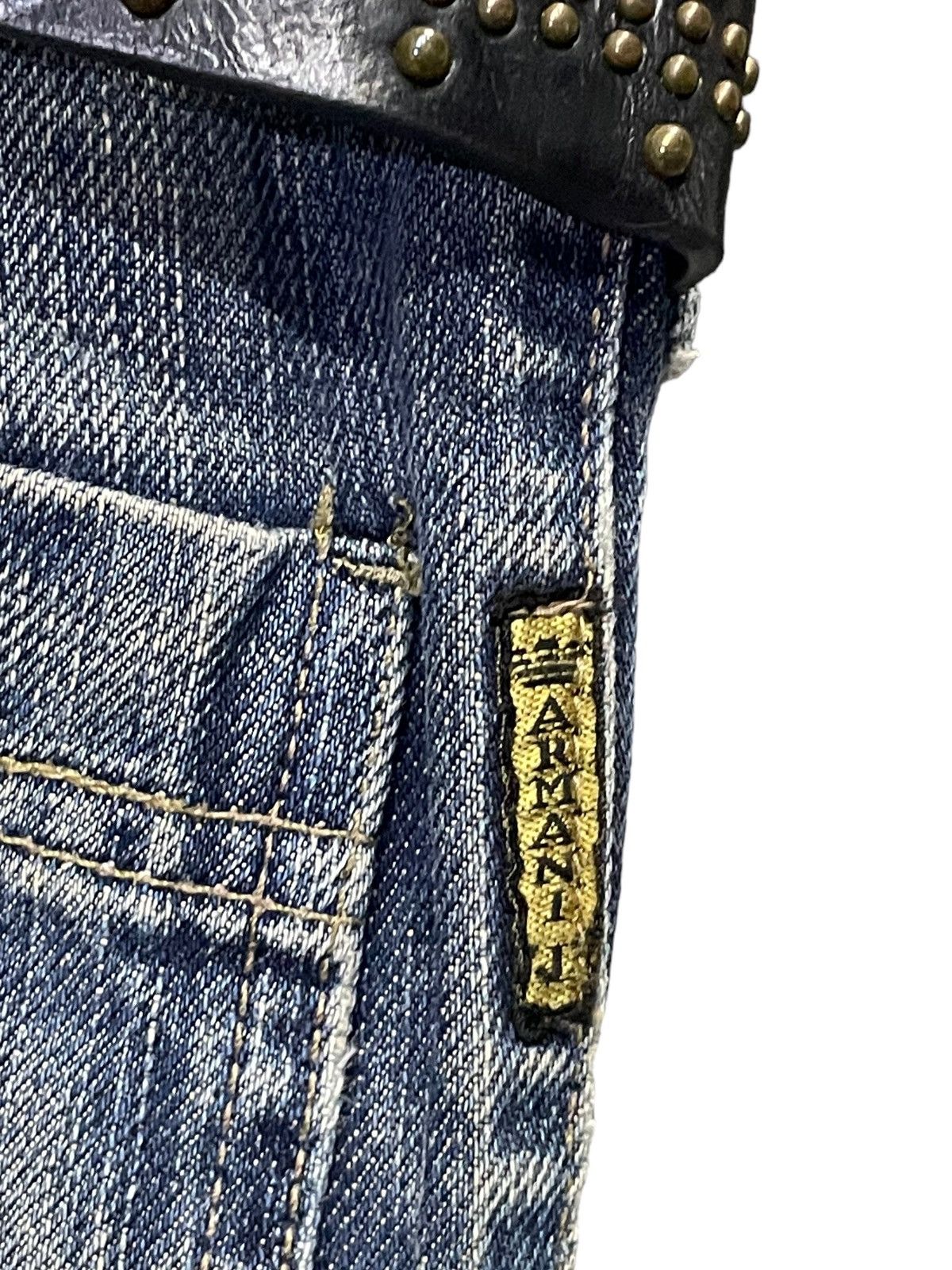 Armani × Designer Vintage Armani Cargo Baggy Jeans Zip Up Ankle With Belt Size US 30 / EU 46 - 12 Thumbnail