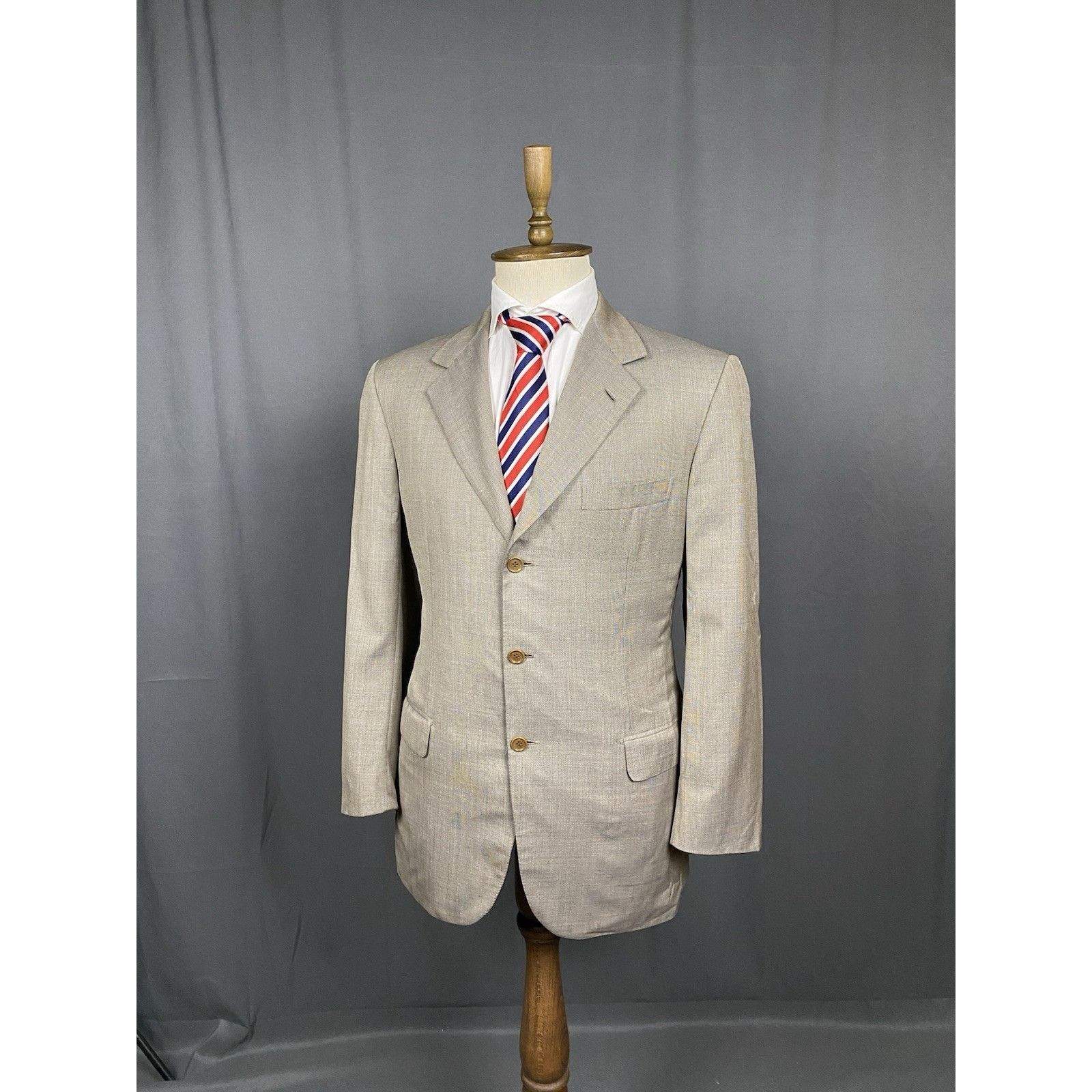Brioni Brioni Men's Gray Wool Silk 3-Button Blazer Jacket Size 52 Size 52R - 4 Thumbnail