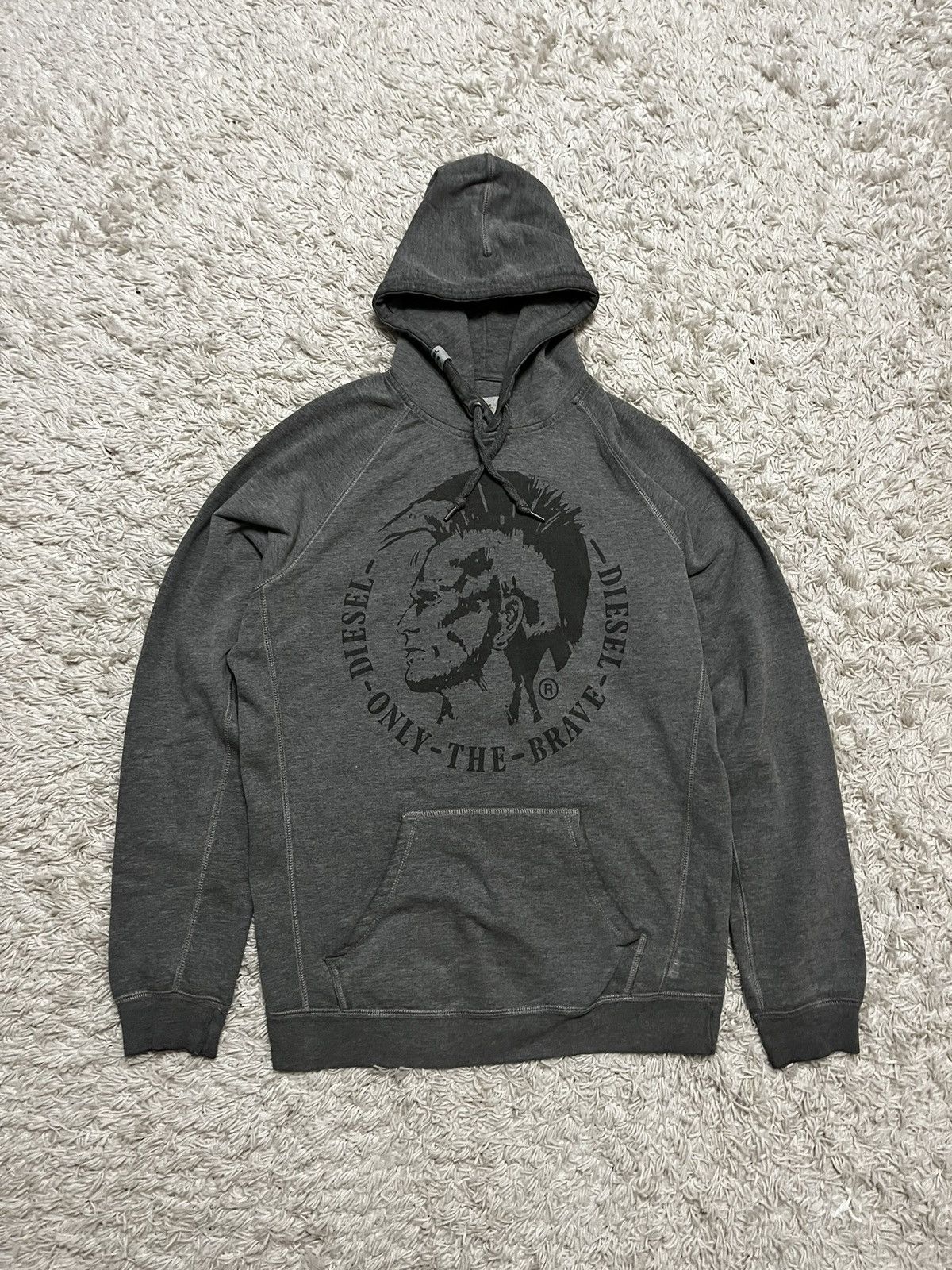 Designer × Diesel × Vintage Vintage Big Logo Hoodie Diesel Colour Grey Size US L / EU 52-54 / 3 - 1 Thumbnail