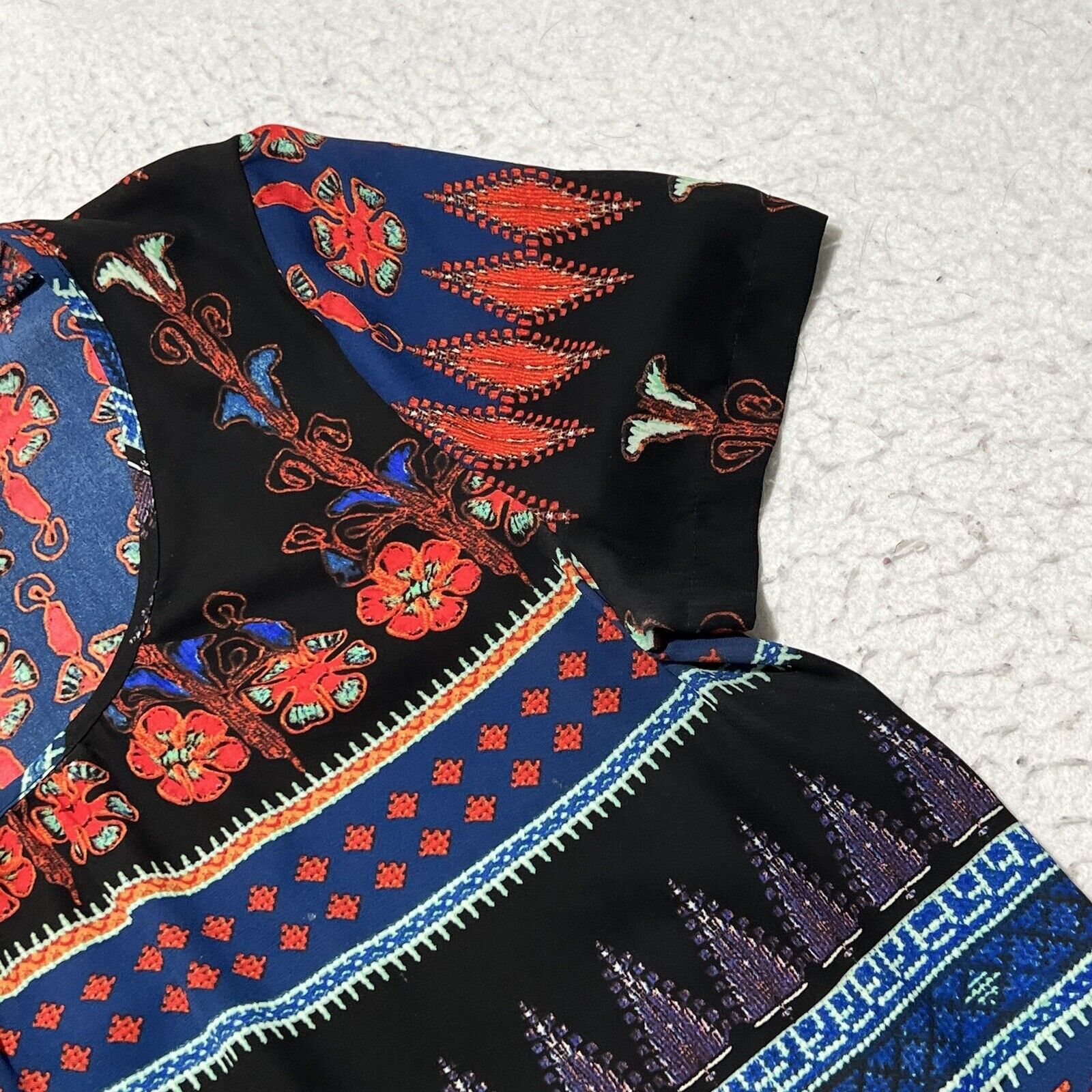 Other Patrons of Peace Boho Aztec Lightweight Open Back Blouse Size L / US 10 / IT 46 - 5 Thumbnail