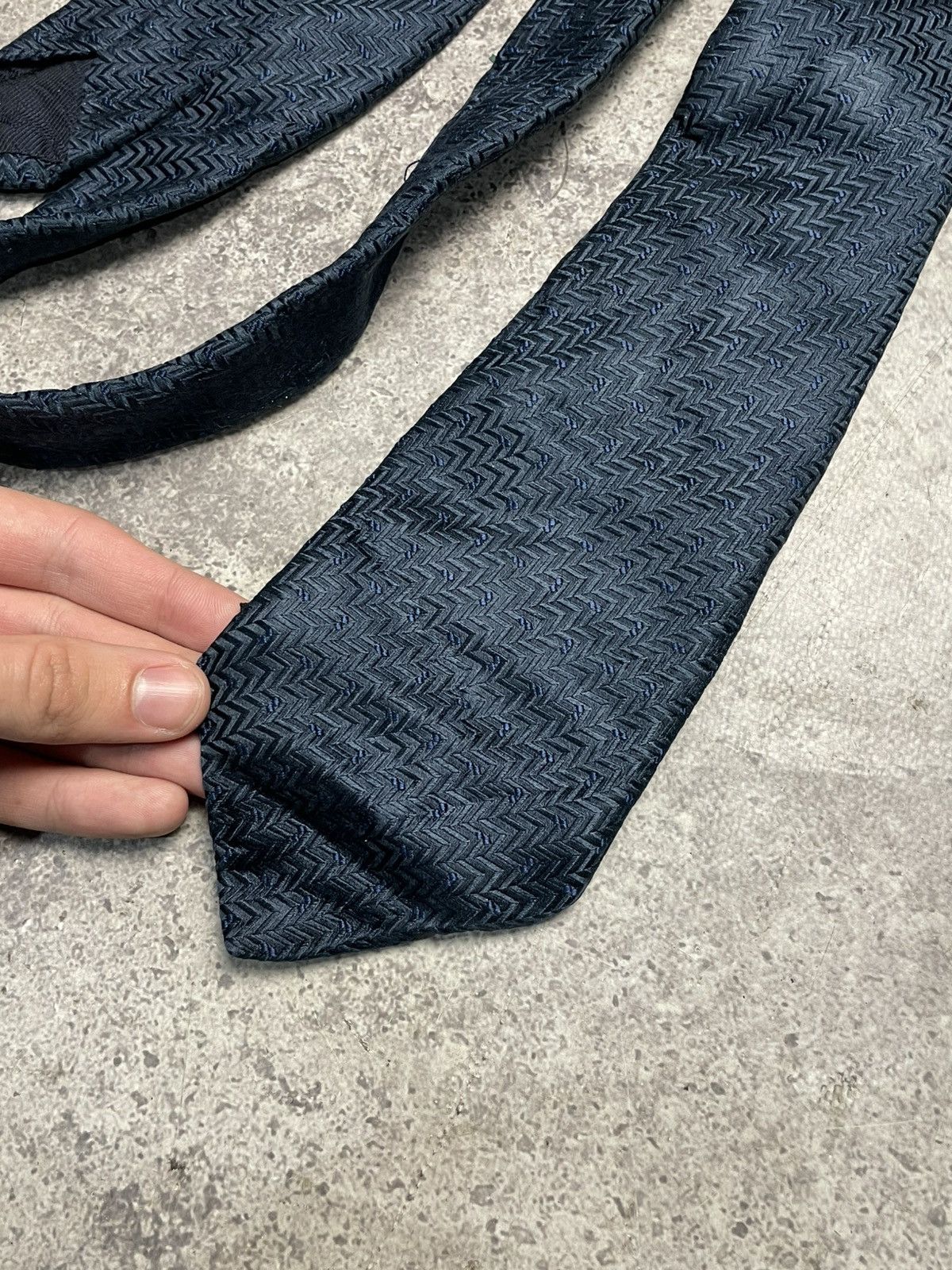 Kiton Kiton Napoli Navy Silk Tie Size ONE SIZE - 2 Thumbnail