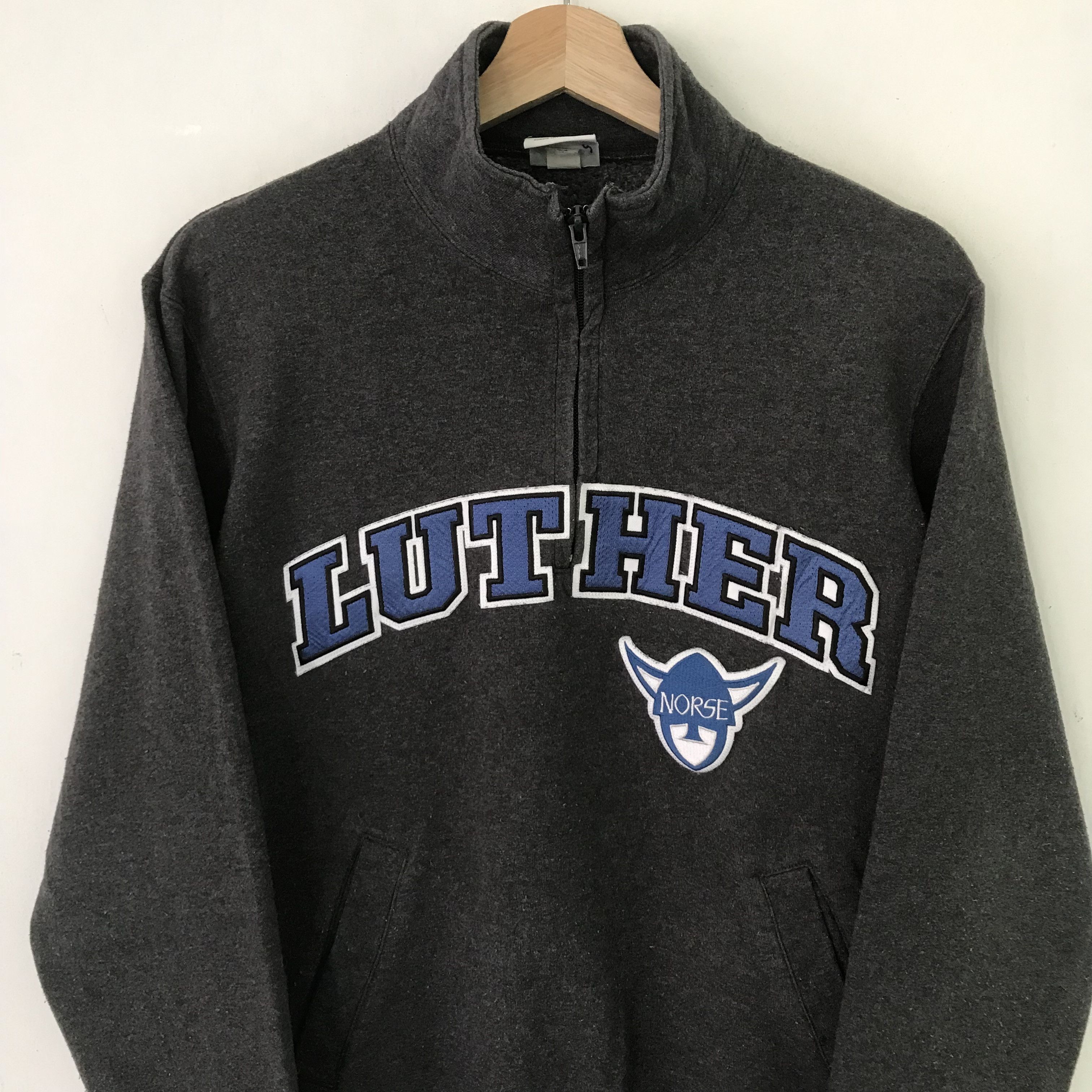 Champion Vintage Luther University Dark Gray Sweatshirt - 643 Size US S / EU 44-46 / 1 - 3 Thumbnail