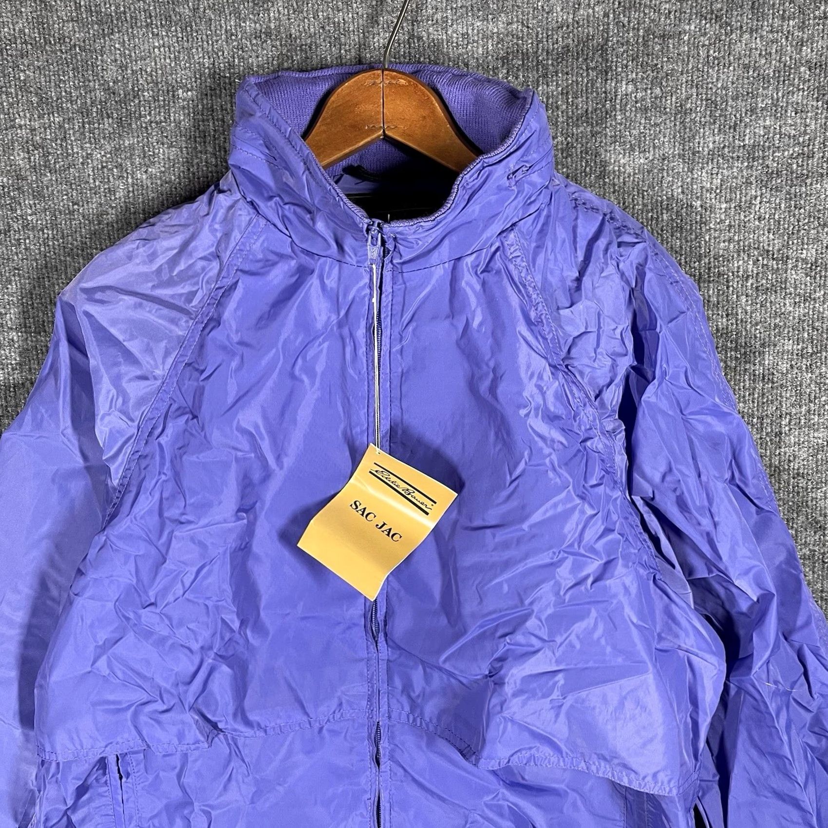 Eddie Bauer VINTAGE Eddie Bauer Sac Jac Packable Jacket Womens Large Purple Windbreaker NWT Size L / US 10 / IT 46 - 6 Thumbnail