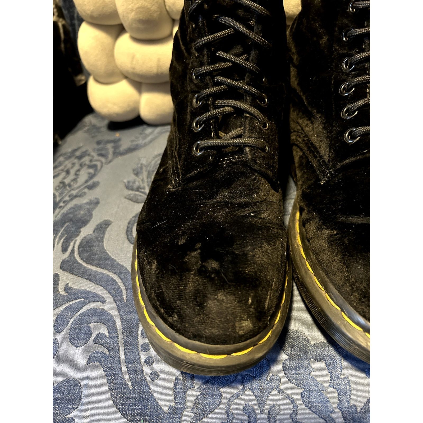 Dr. Martens Dr Martens 1460 Black Velvet Boots Size 8/EU 39 Size US 8 / IT 38 - 4 Thumbnail