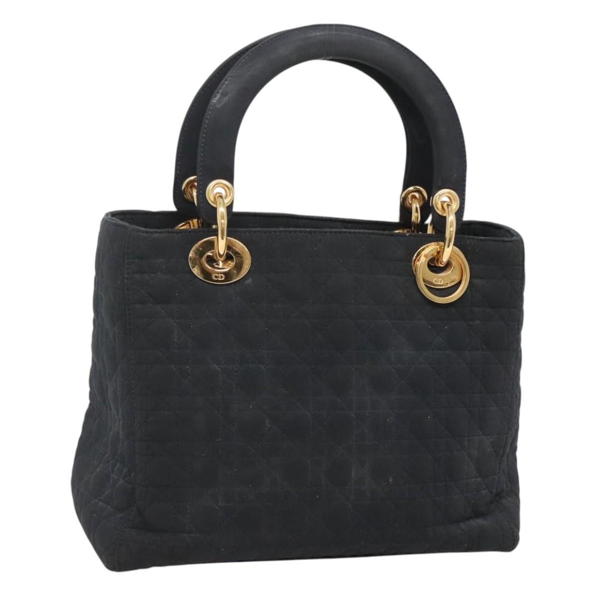 Dior DIOR Canage Hand Bag Nylon Navy Gold Size ONE SIZE - 1 Thumbnail