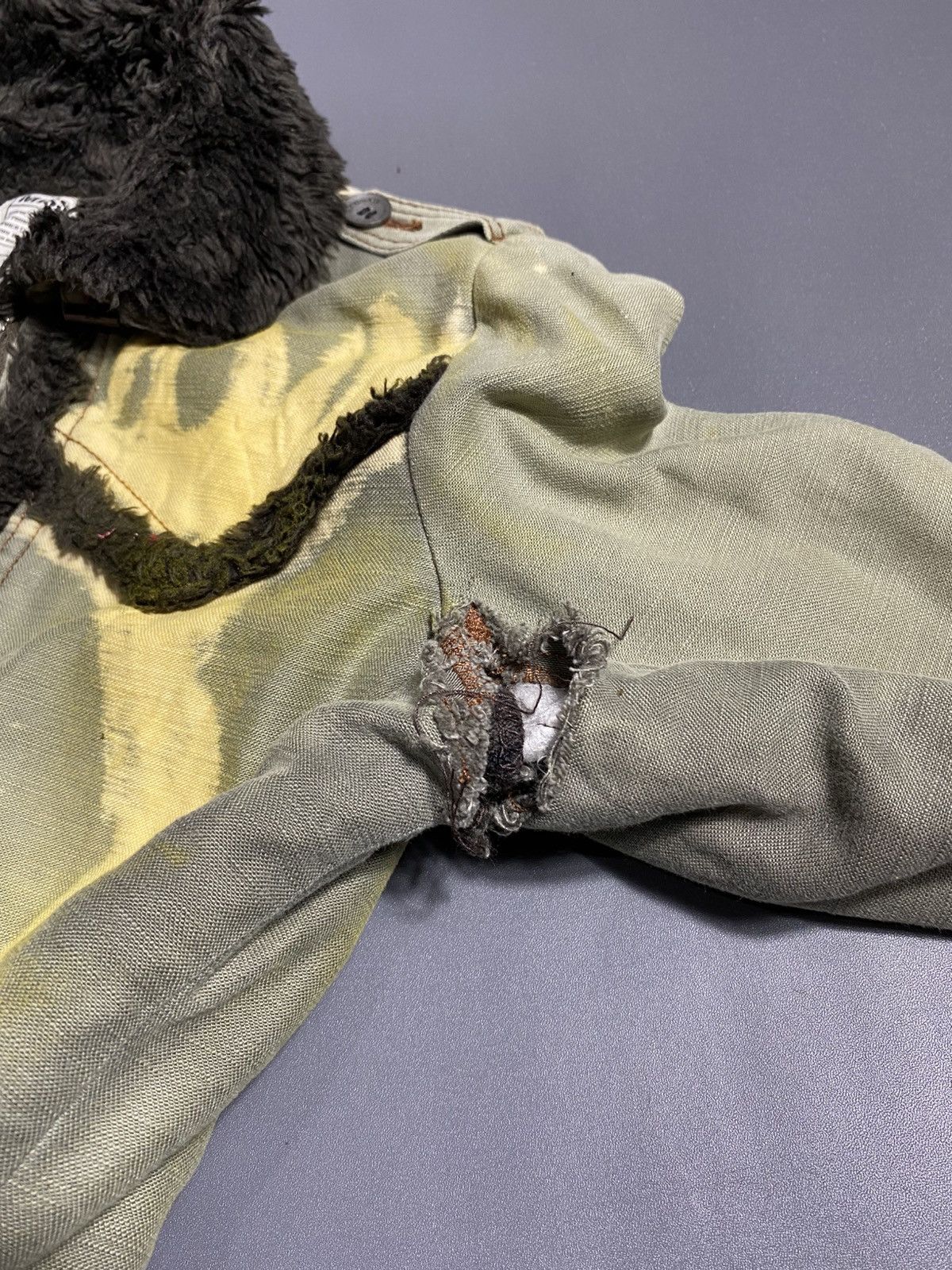 Edwin Vintage EDWIN Inner Sherpa Distressed Fleece Jacket Size US M / EU 48-50 / 2 - 10 Thumbnail