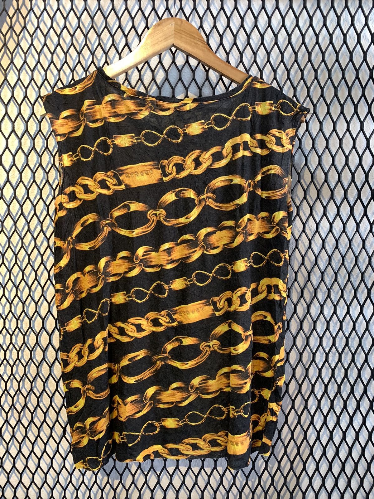 Stussy Stussy gold chain design sleveless Size US M / EU 48-50 / 2 - 9 Thumbnail