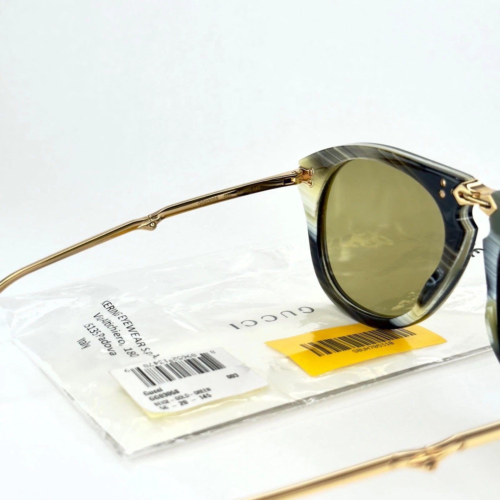Gucci GUCCI GG0305S 0305 Gold Green Foldable Sunglasses 003 Size ONE SIZE - 2 Thumbnail