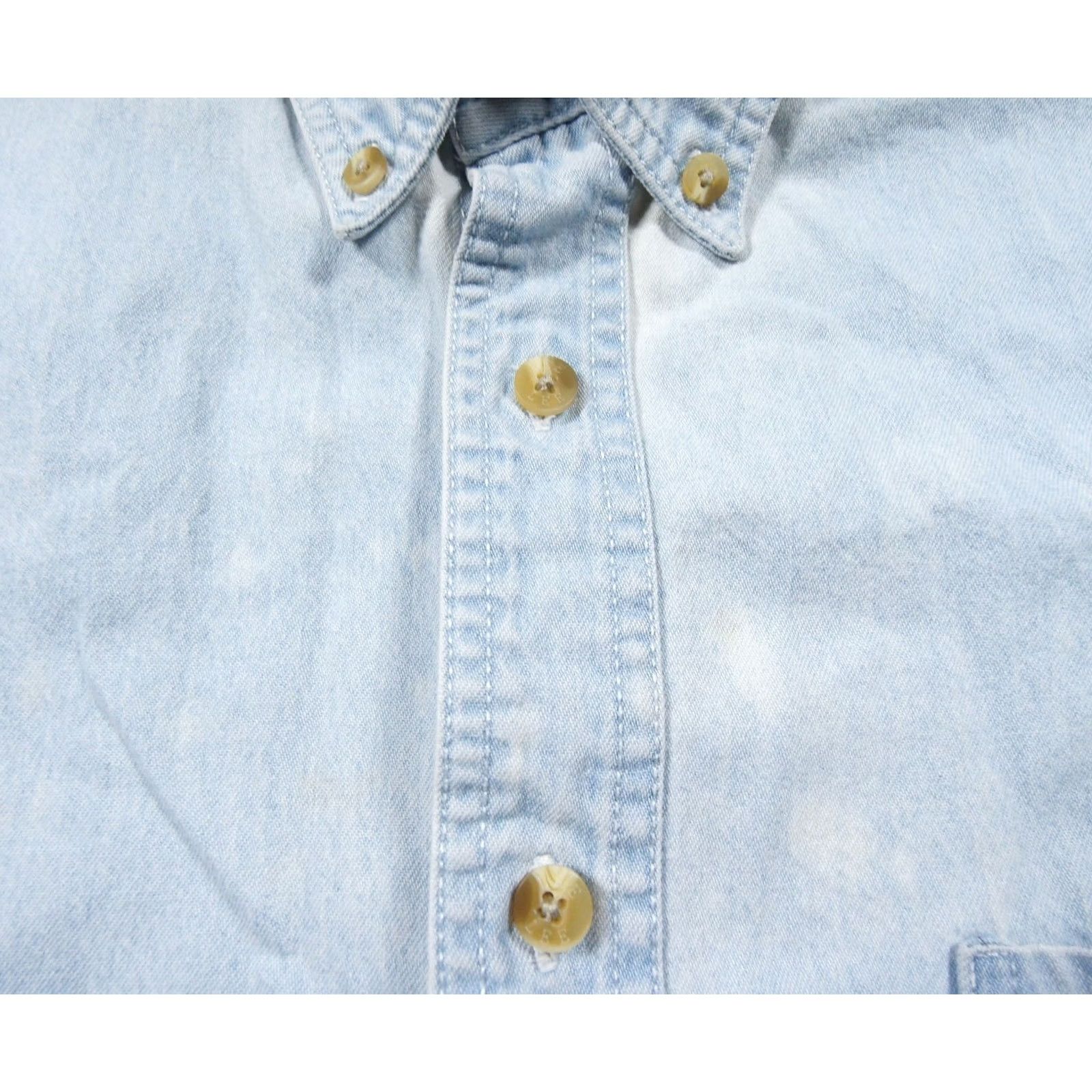 Lee Vintage NYAC Shirt Mens XL Blue Denim Button-Up Lee Regular Fit Button-Up Shirt Mens Blue Denim Outdoor 90s Mens Size US XL / EU 56 / 4 - 4 Thumbnail