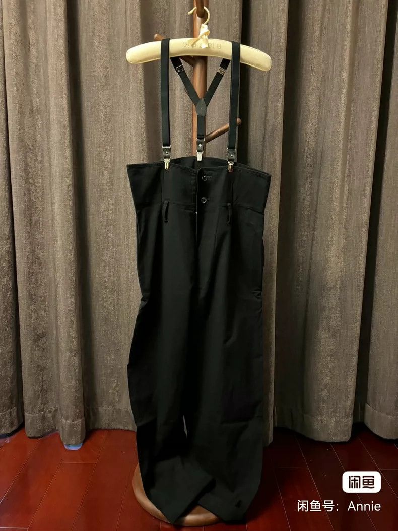 Yohji Yamamoto Yohji Yamamoto size 2 Black cotton suspenders pants 2505-N Size US 28 / EU 44 - 1 Thumbnail