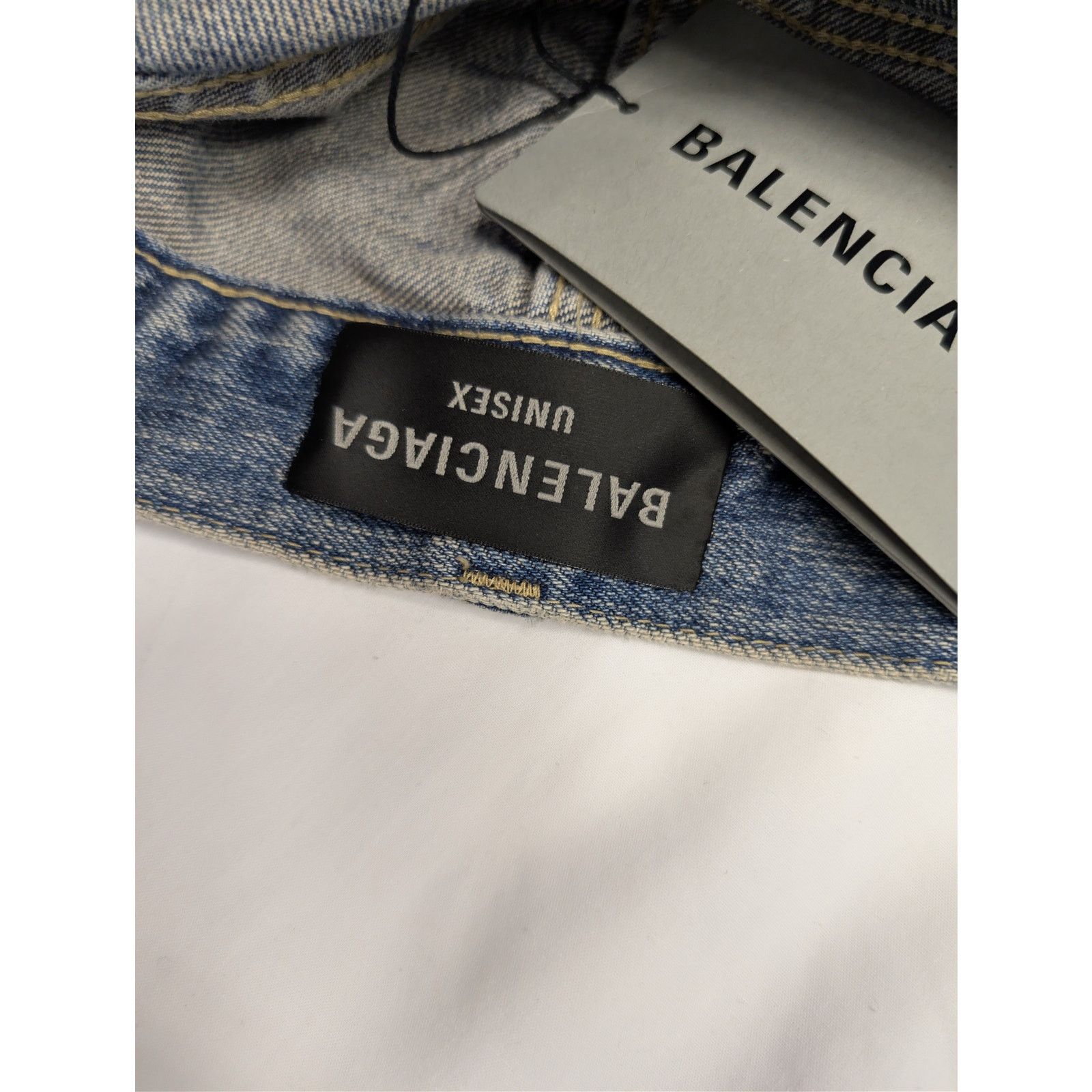 Balenciaga o1rshd1 Unisex Organic Selvedge Denim Flared Pants in Blue Size US 30 / EU 46 - 22 Thumbnail
