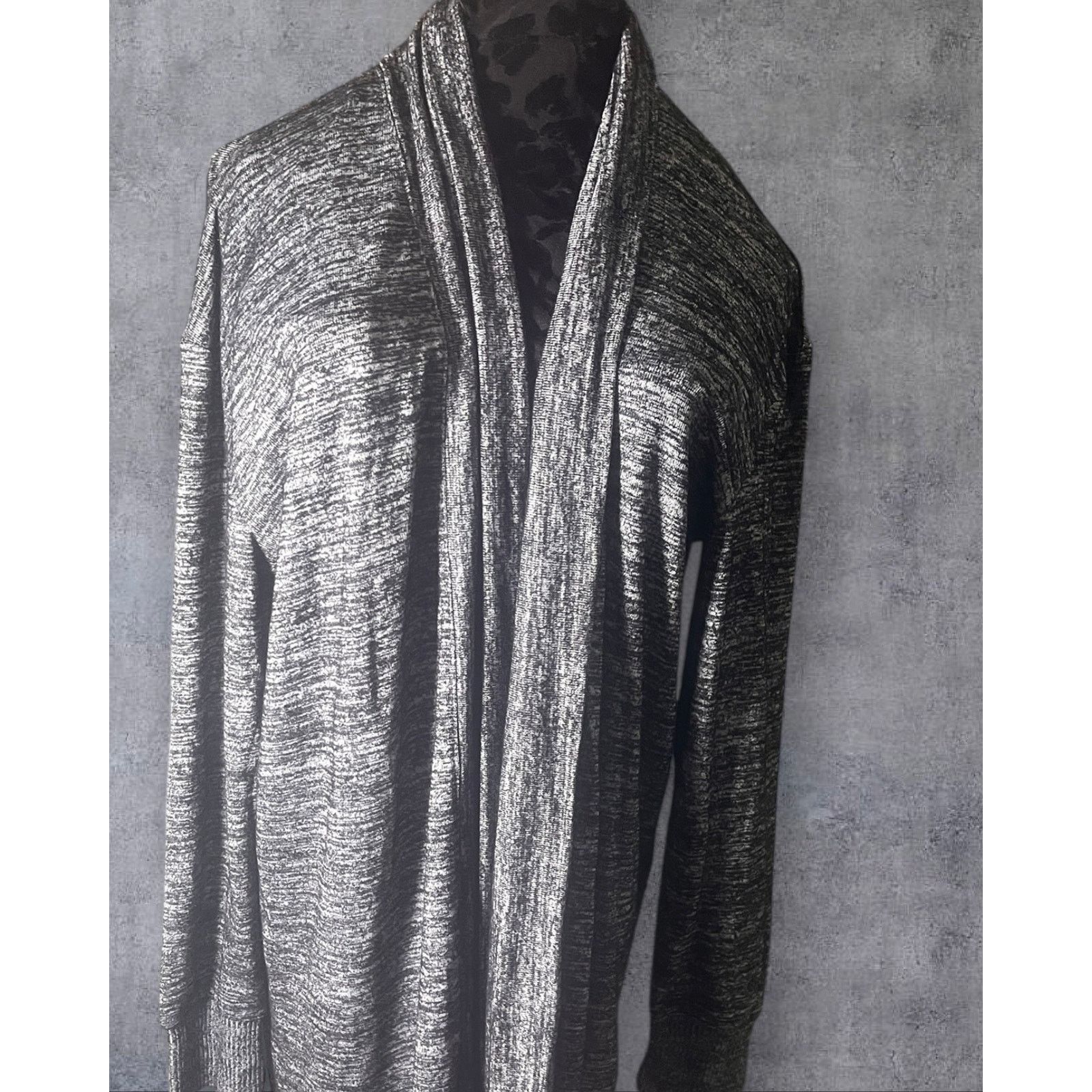 Gap GAP Lightweight Cardigan Space Dye Black White Gray Sz Large Size L / US 10 / IT 46 - 1 Thumbnail