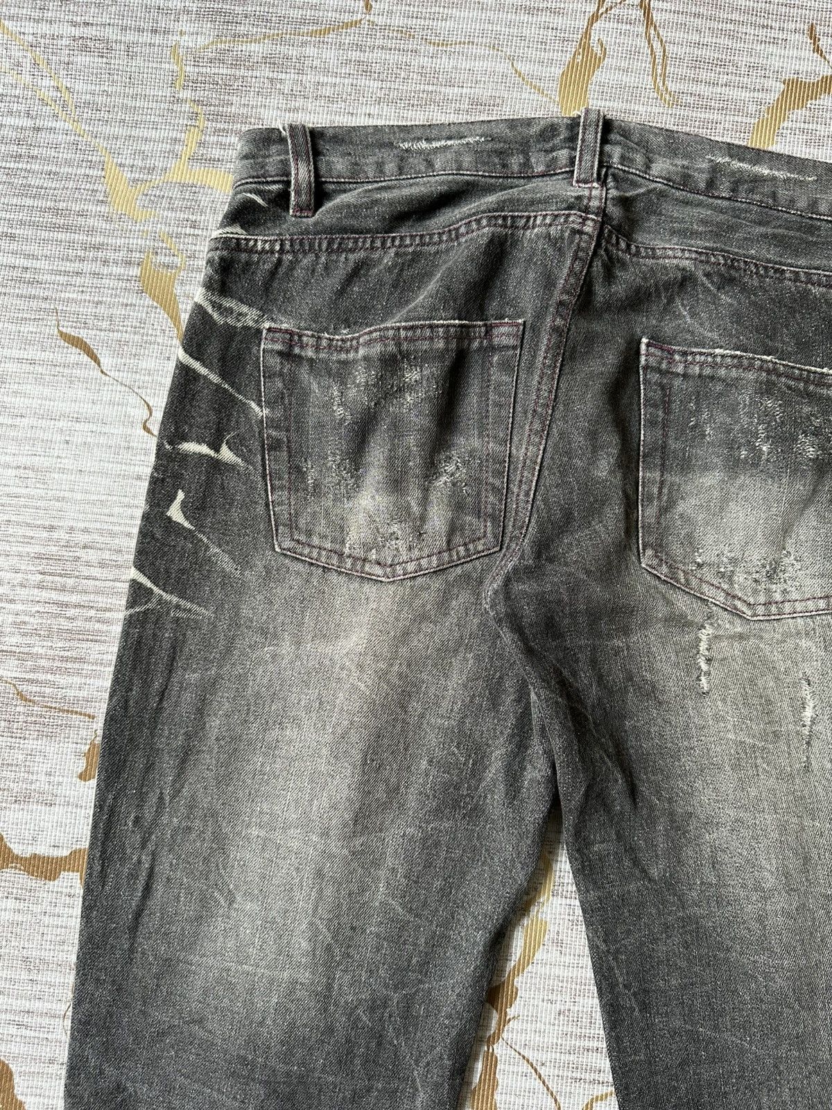 Tornado Mart LOWBOX Claw Marks Distressed Design Denim Size US 33 - 16 Thumbnail