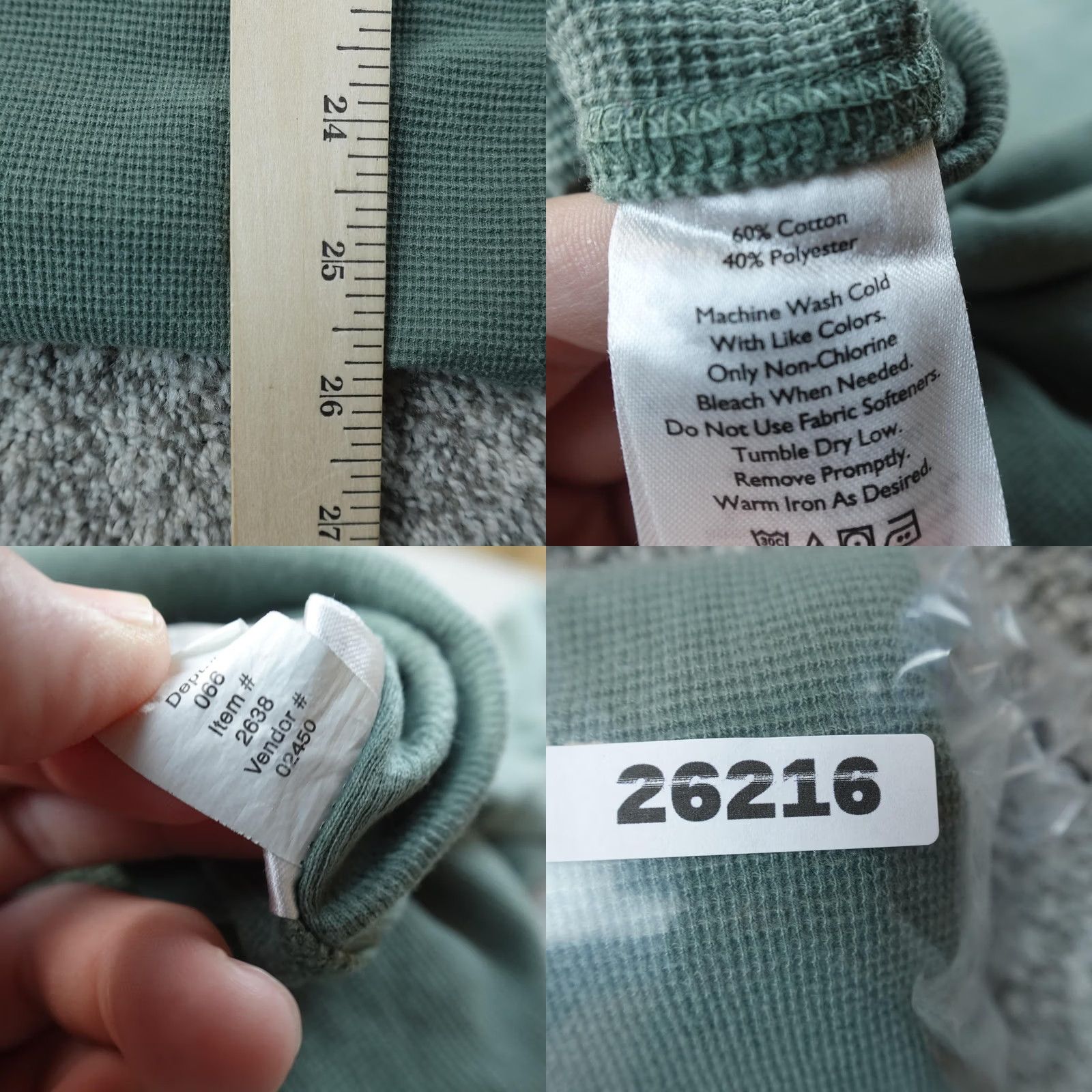 Eddie Bauer Eddie Bauer Shirt Mens M Green Waffle Knit Thermal Crewneck Long Sleeve Outdoor Size US M / EU 48-50 / 2 - 8 Thumbnail