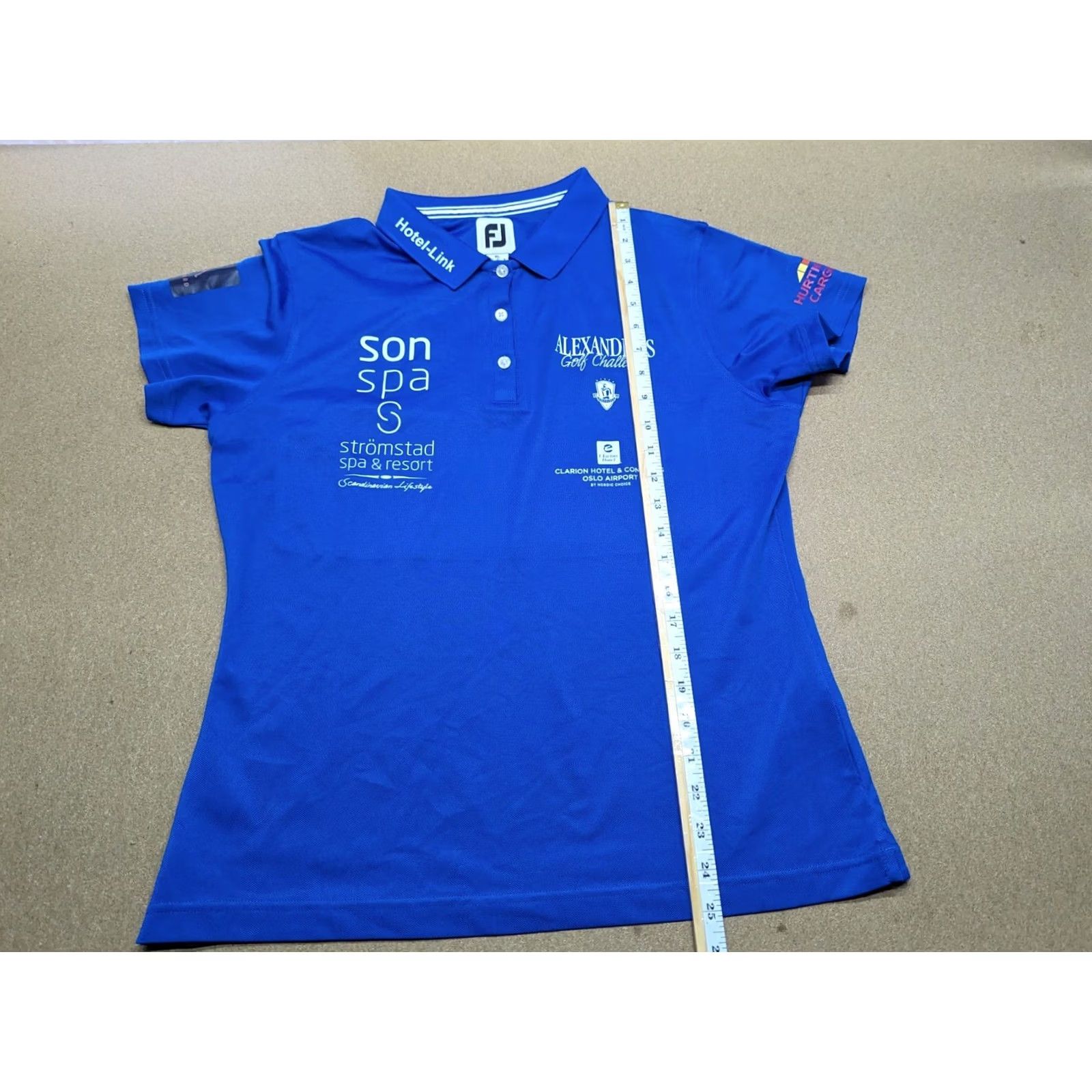 Footjoy FootJoy Polo Shirt Women XL Blue Tournament Short Sleeve Sponsors Golf Sport Shirt Size XL / US 12-14 / IT 48-50 - 5 Thumbnail
