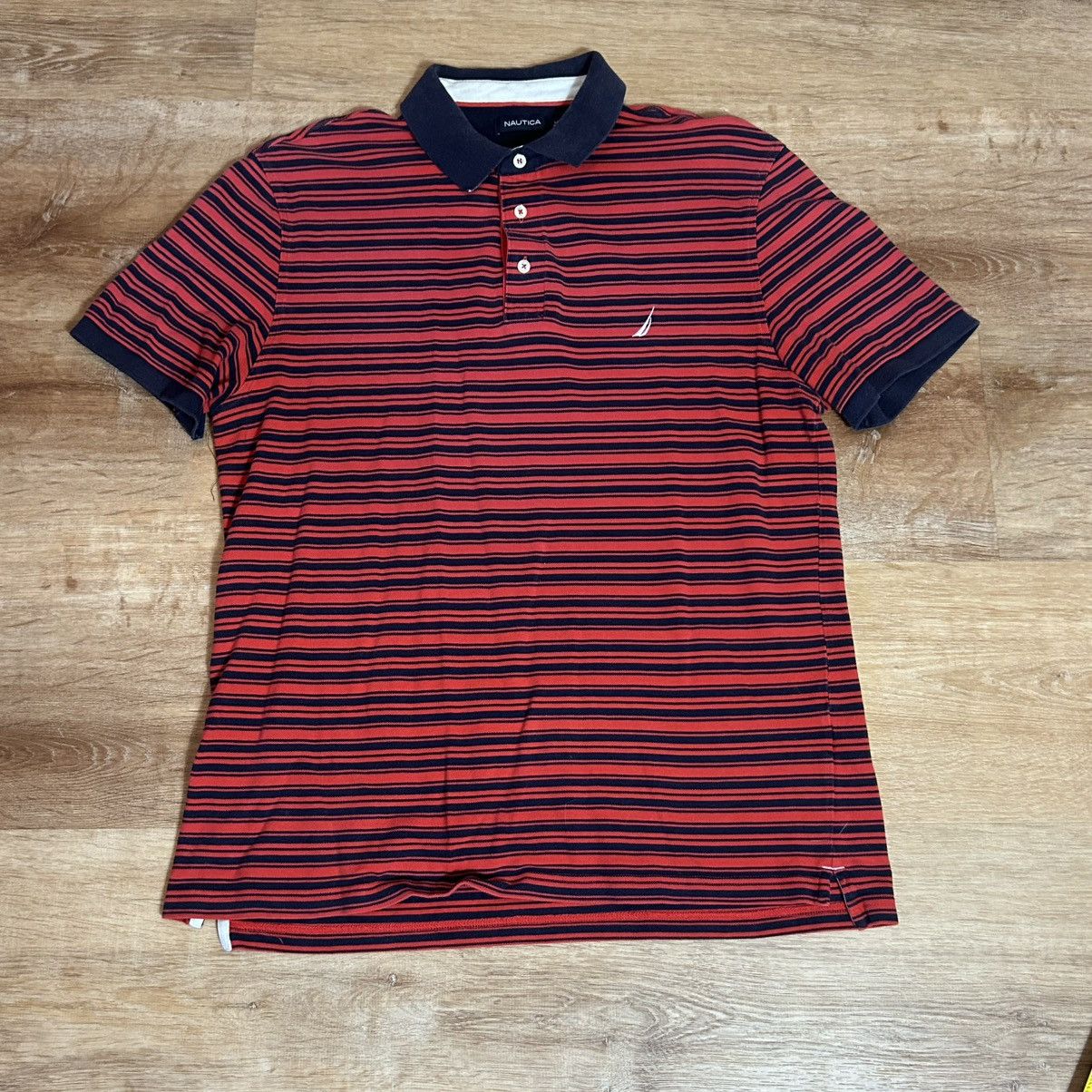 Nautica Vintage 90s Nautica Striped Polo shirt L Size US L / EU 52-54 / 3 - 1 Thumbnail