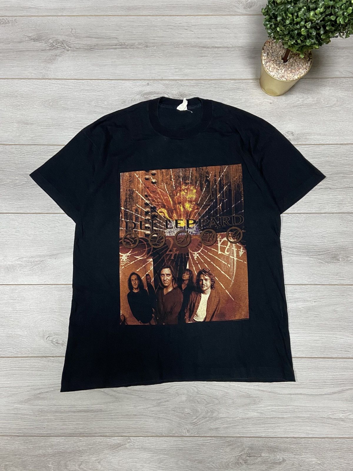 Def leppard slang Screen Stars 1996 double sided tshirt