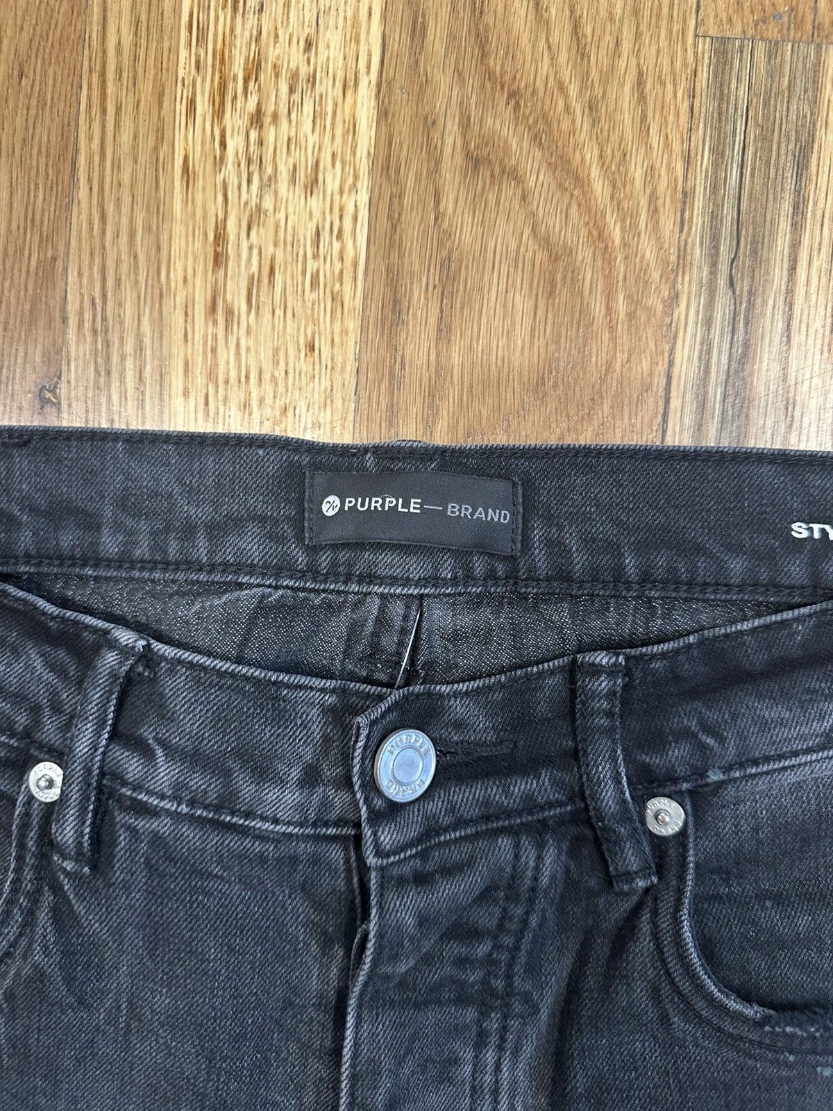 Purple Brand Purple Brand Paint Splatter Sitched Black Denim Jeans Sz 30 Size US 30 / EU 46 - 3 Thumbnail