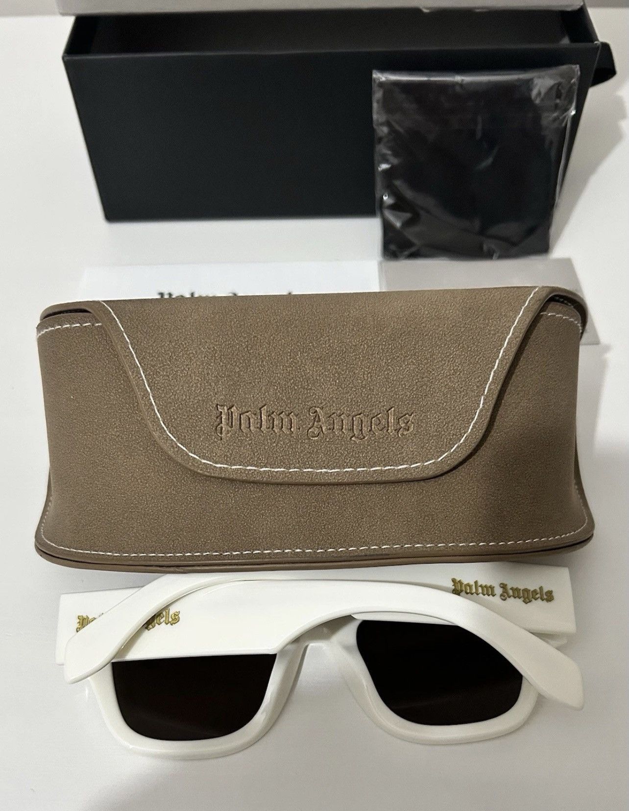 Palm Angels PALM ANGELS Sunglasses White Rectangle Volcan Gold Mirror Size ONE SIZE - 10 Thumbnail