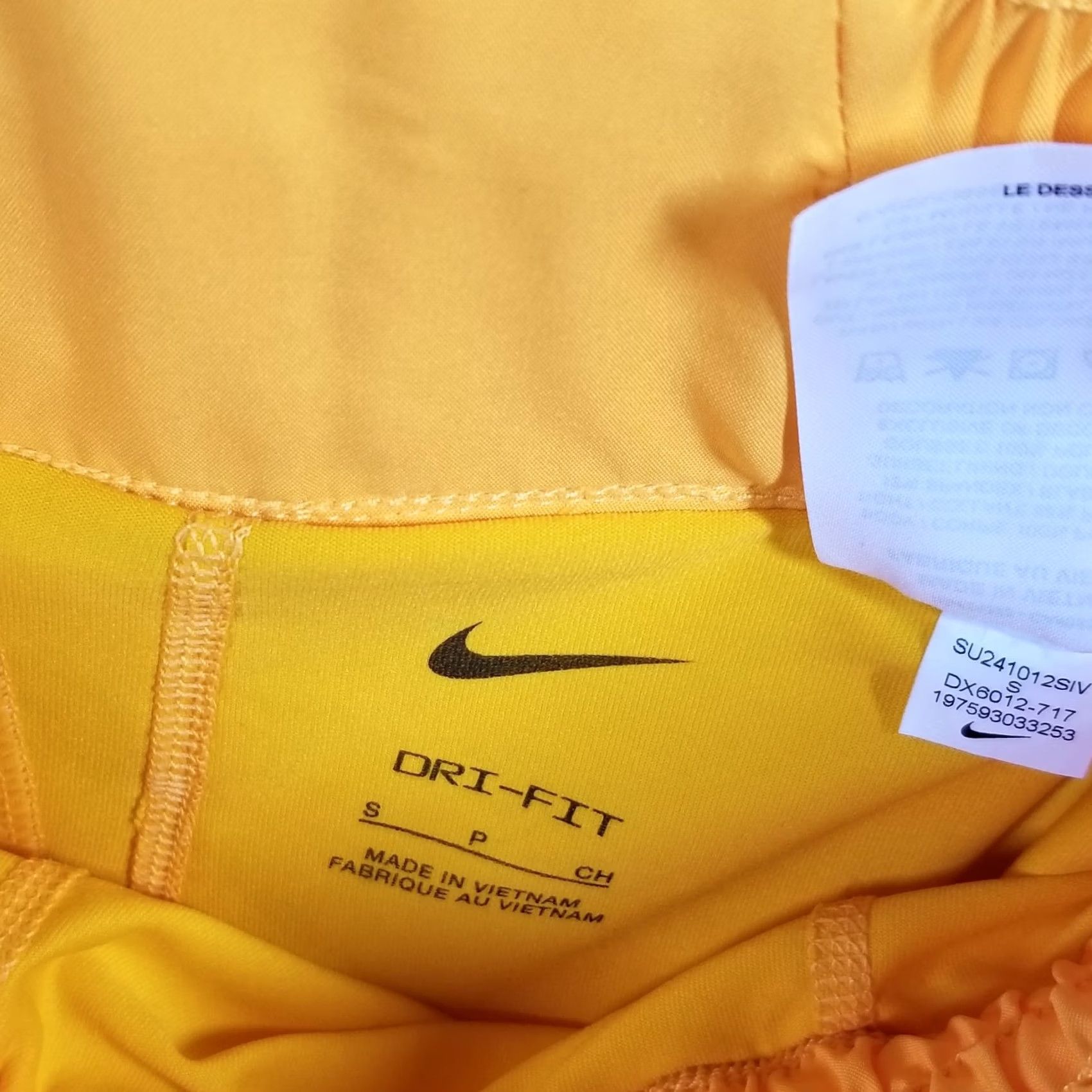 Nike Nike One DX6642-675 Dri-FIT Shorts Womens S Yellow Athletic, Running, Gym, 3 in Inseam, Moisture Wicking, Breathable, Lined Size 28" / US 6 / IT 42 - 7 Thumbnail