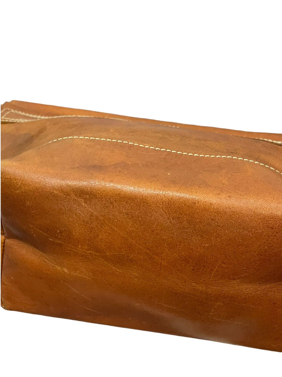 Japanese Brand Full Leather Patina Beach Sound Cross Body Bag 4🟩 Size ONE SIZE - 15 Thumbnail