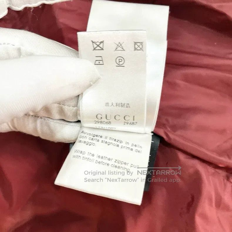 Gucci Gucci Burgundy down hooded vest with leather on the chest Size US S / EU 44-46 / 1 - 9 Thumbnail