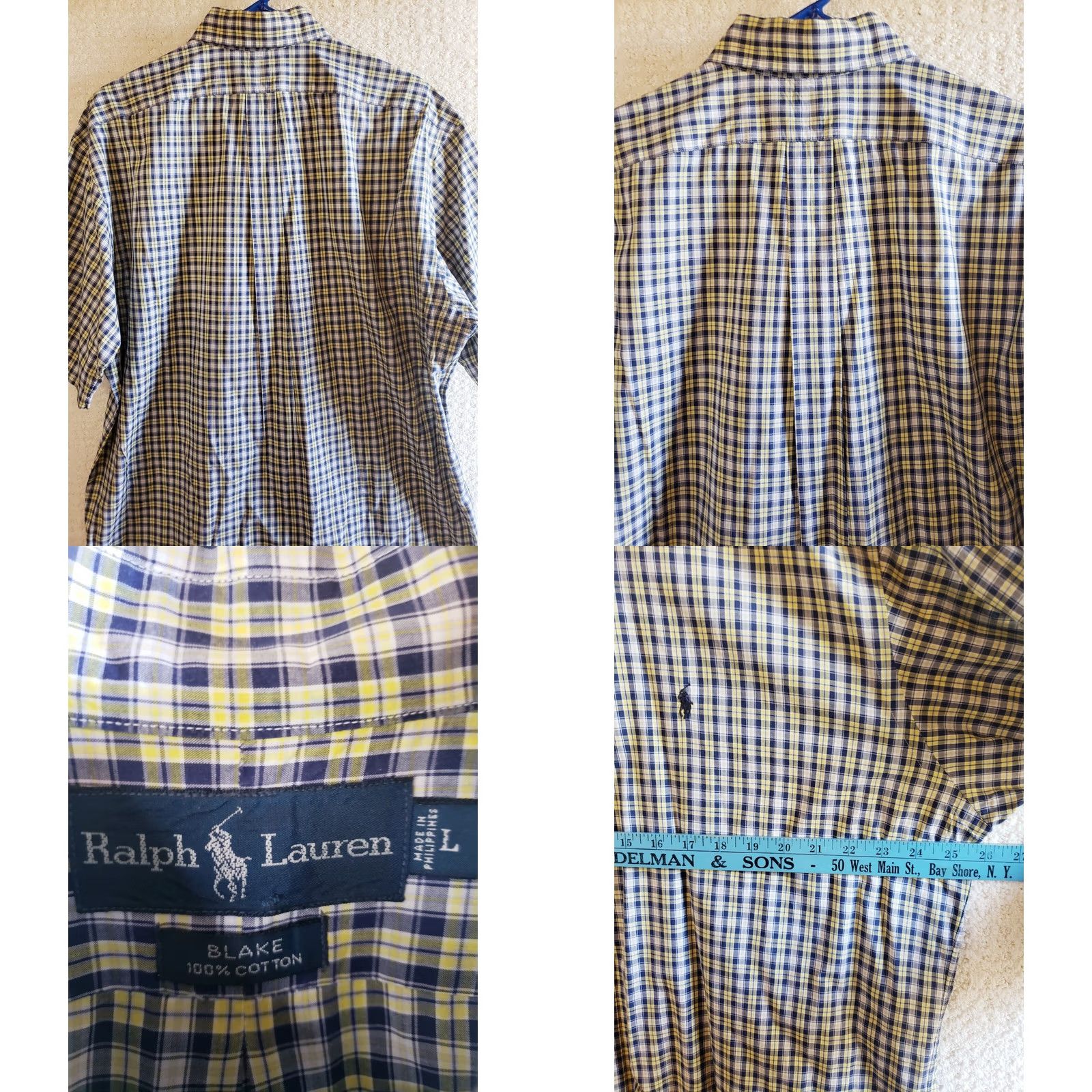 Ralph Lauren Ralph Lauren Shirt Mens Large Blue Yellow Blake Short Sleeve Button Down Light - Vibrant Size US L / EU 52-54 / 3 - 8 Thumbnail