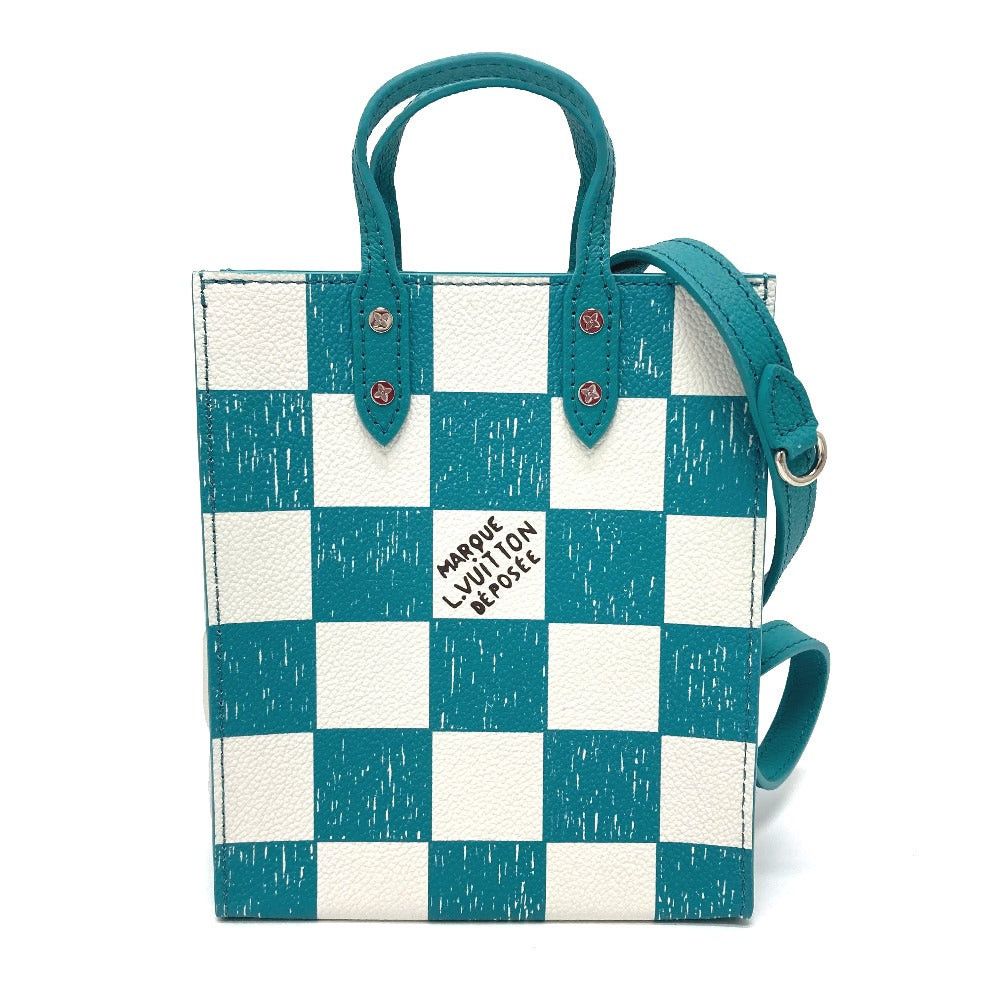 Louis Vuitton Louis Vuitton N60495 Damier Checkerboard Sac Pla Xs Briefcase 2 Way Bag Handbag Vertical Shoulder Leather Women Turquoise Blue (Colour, Color) Size ONE SIZE - 1 Thumbnail