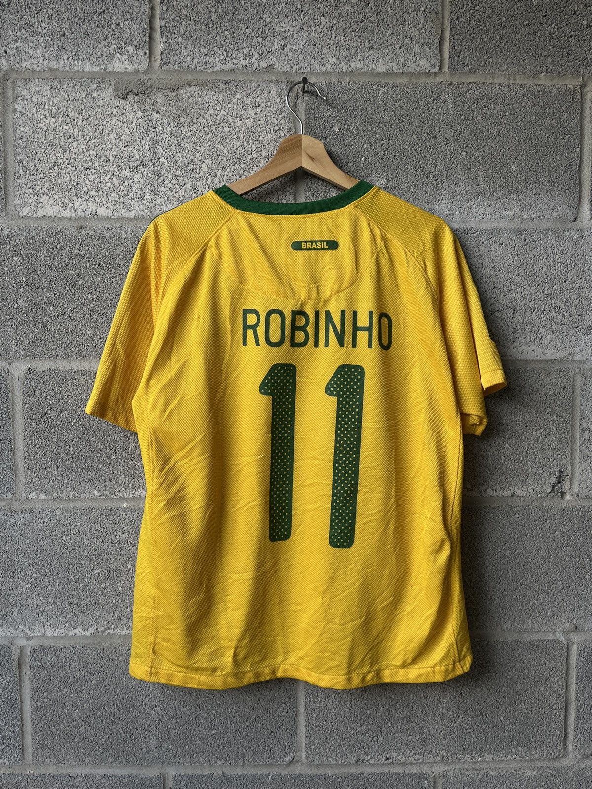 Nike × Vintage Nike Robinho Brazil 🇧🇷 National Soccer Futbol Jersey Kit Size US M / EU 48-50 / 2 - 2 Thumbnail