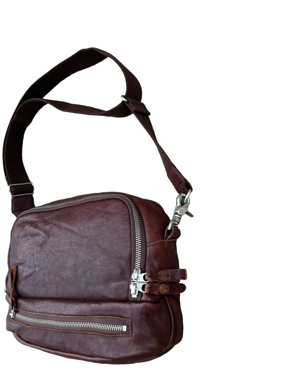 Japanese Brand Vintage Butler Verner Sails Patina Leather Bag 2 Compartment Size ONE SIZE - 8 Thumbnail