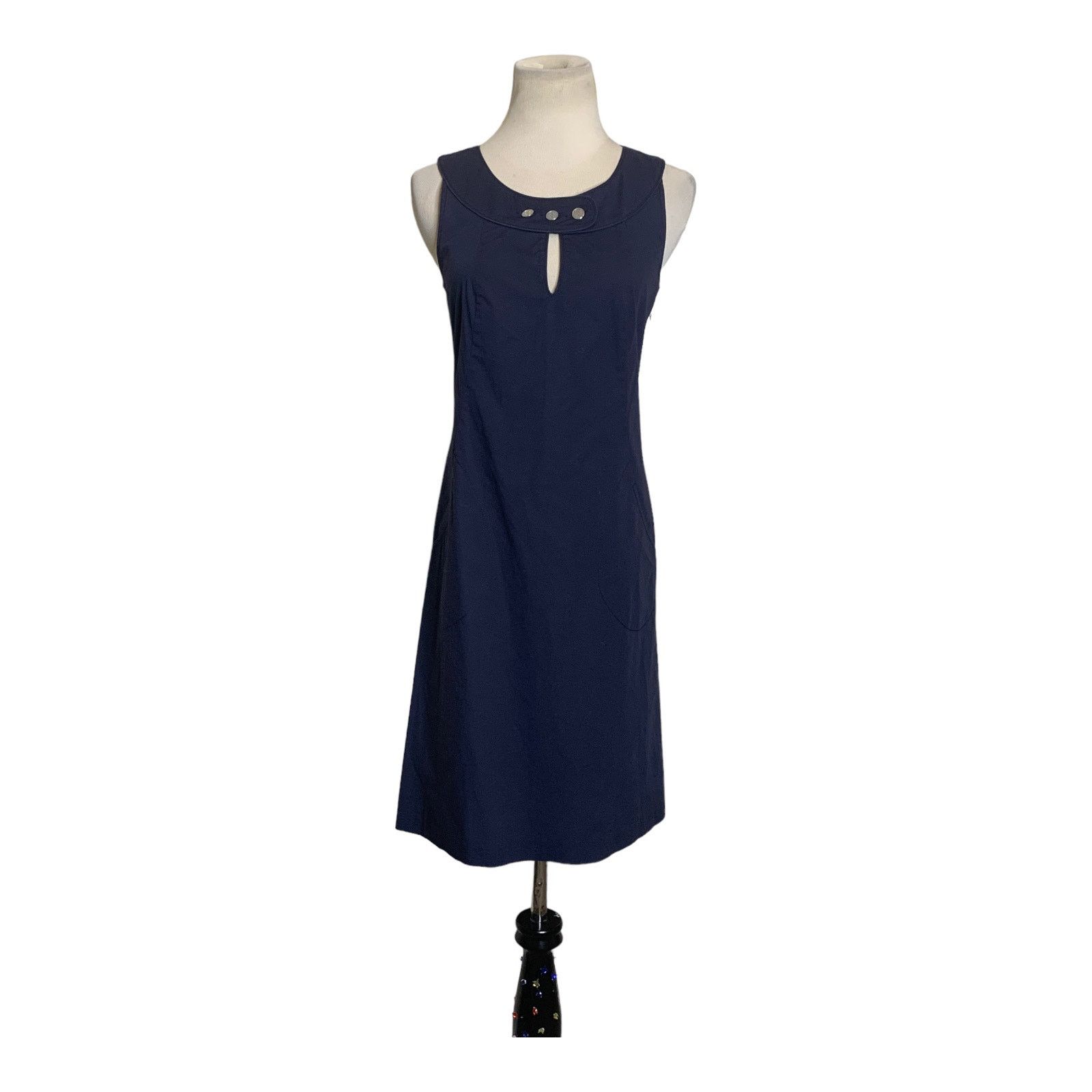 Tory Burch Tory Burch Navy Logo Button Detail Mini Dress 2 Size XS / US 0-2 / IT 36-38 - 13 Thumbnail