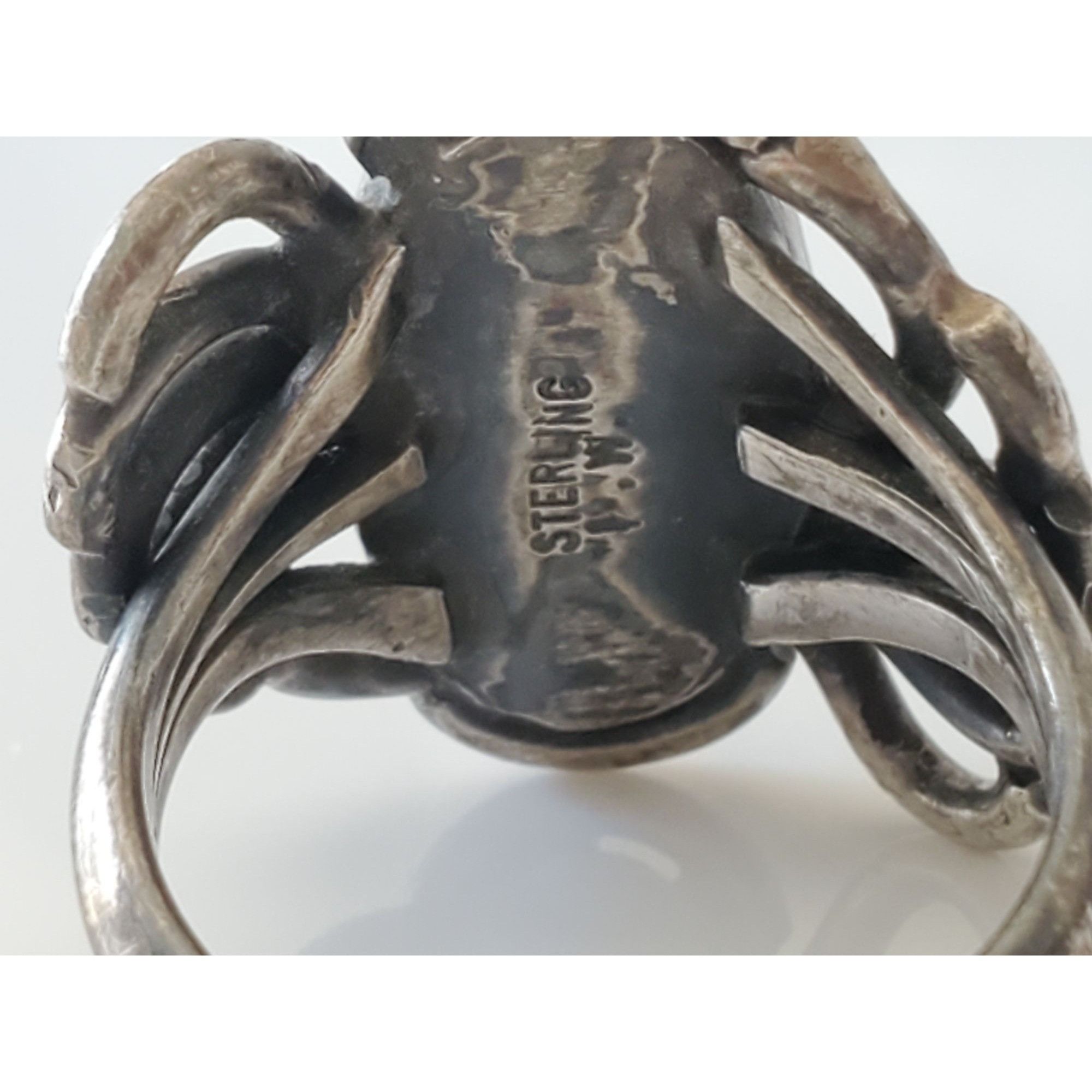 Unknown London Vintage Southwestern Mother of Pearl Sterling Silver Bypass Size ONE SIZE - 6 Thumbnail