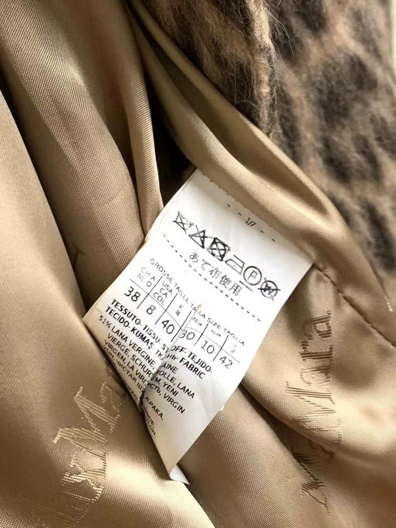 Max Mara Max Mara Leopard-print double-breasted wool coat Size M / US 6-8 / IT 42-44 - 4 Thumbnail