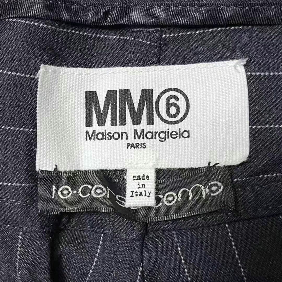 Maison Margiela Maison Margiela Black Striped Straight Leg Curved Trousers Size 38" / US 16 / IT 52 - 4 Thumbnail